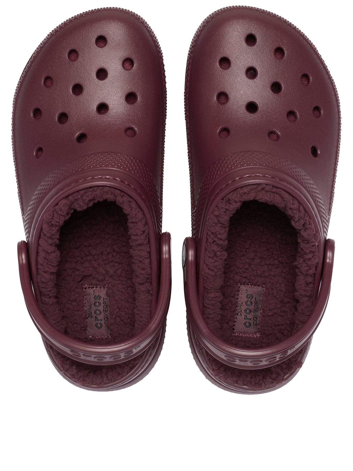 Image 3 of 7 of Crocs Classic Fleece Lined Clogs - Red