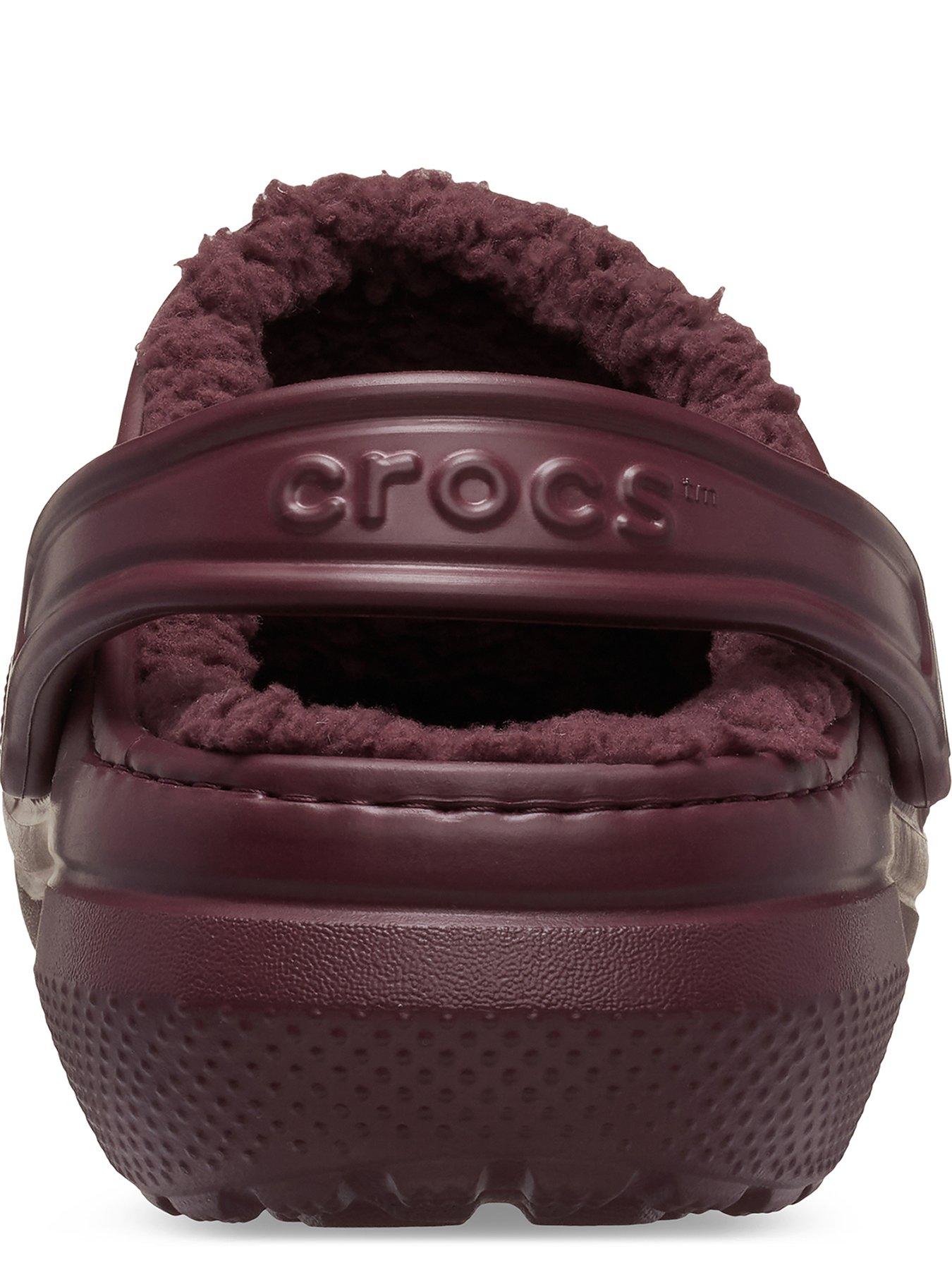 Image 4 of 7 of Crocs Classic Fleece Lined Clogs - Red