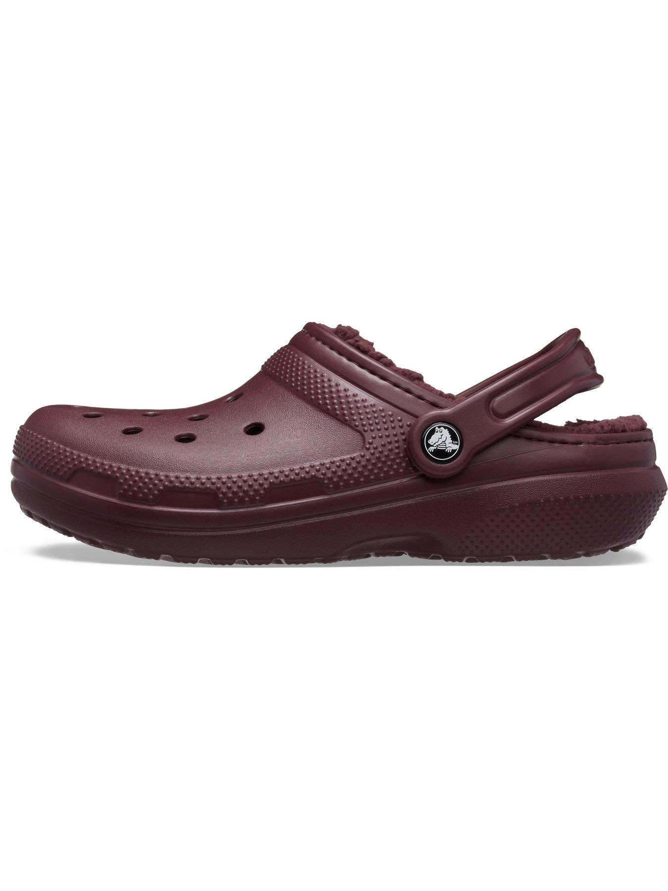 Image 7 of 7 of Crocs Classic Fleece Lined Clogs - Red