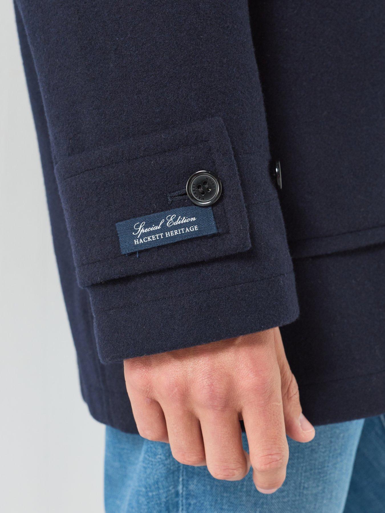 Image 5 of 6 of Hackett Men's Heritage Duffle Coat - Navy