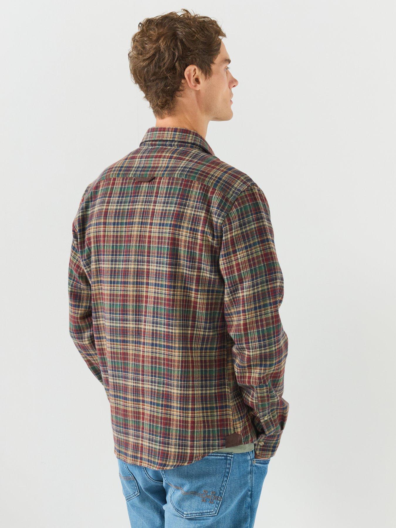 Image 2 of 6 of Hackett Heritage Country Flannel Check Longsleeve Shirt - Light Blue