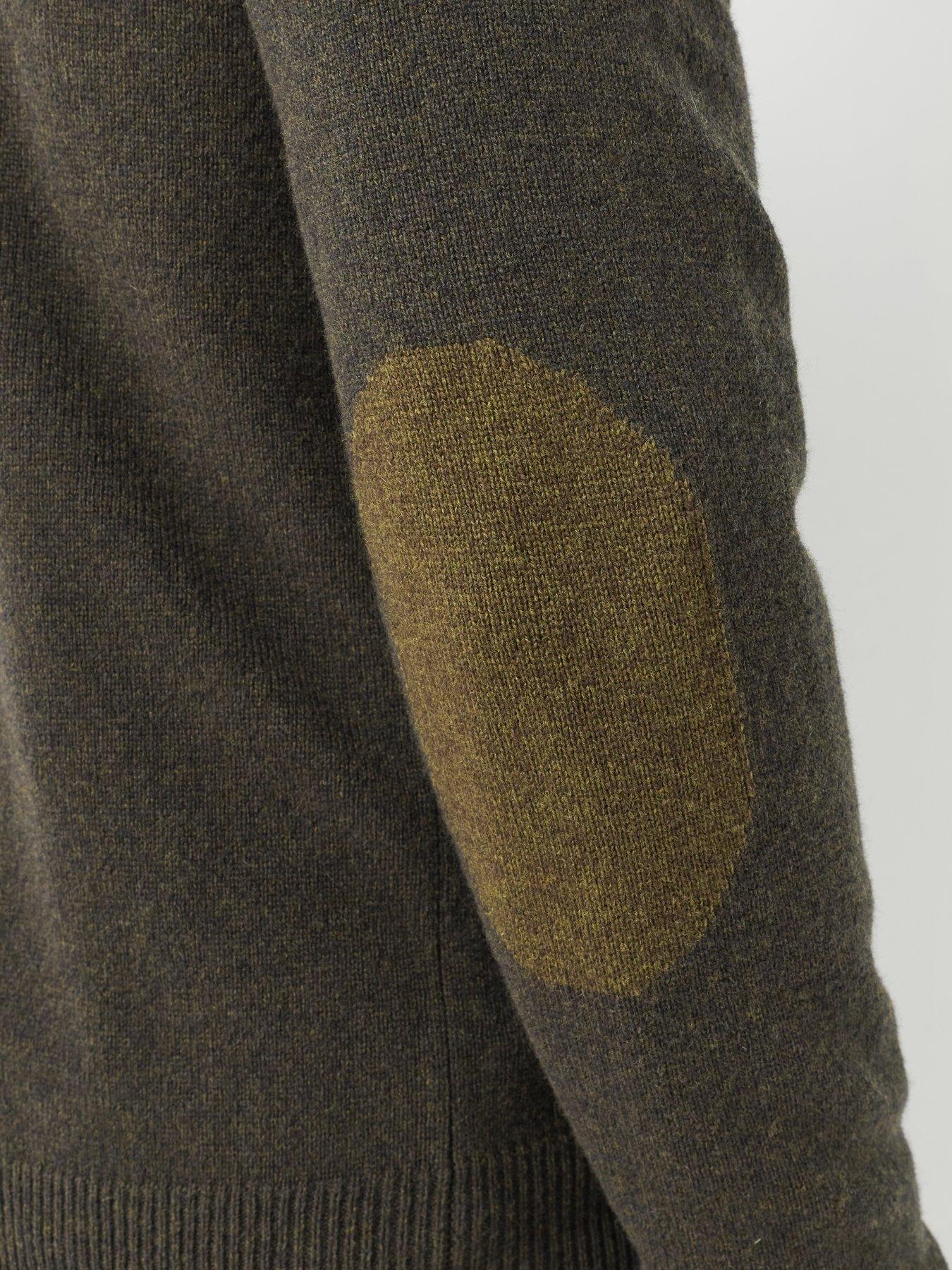 Image 6 of 6 of Hackett Heritage Half Zip Knitted Jumper - Dark Green