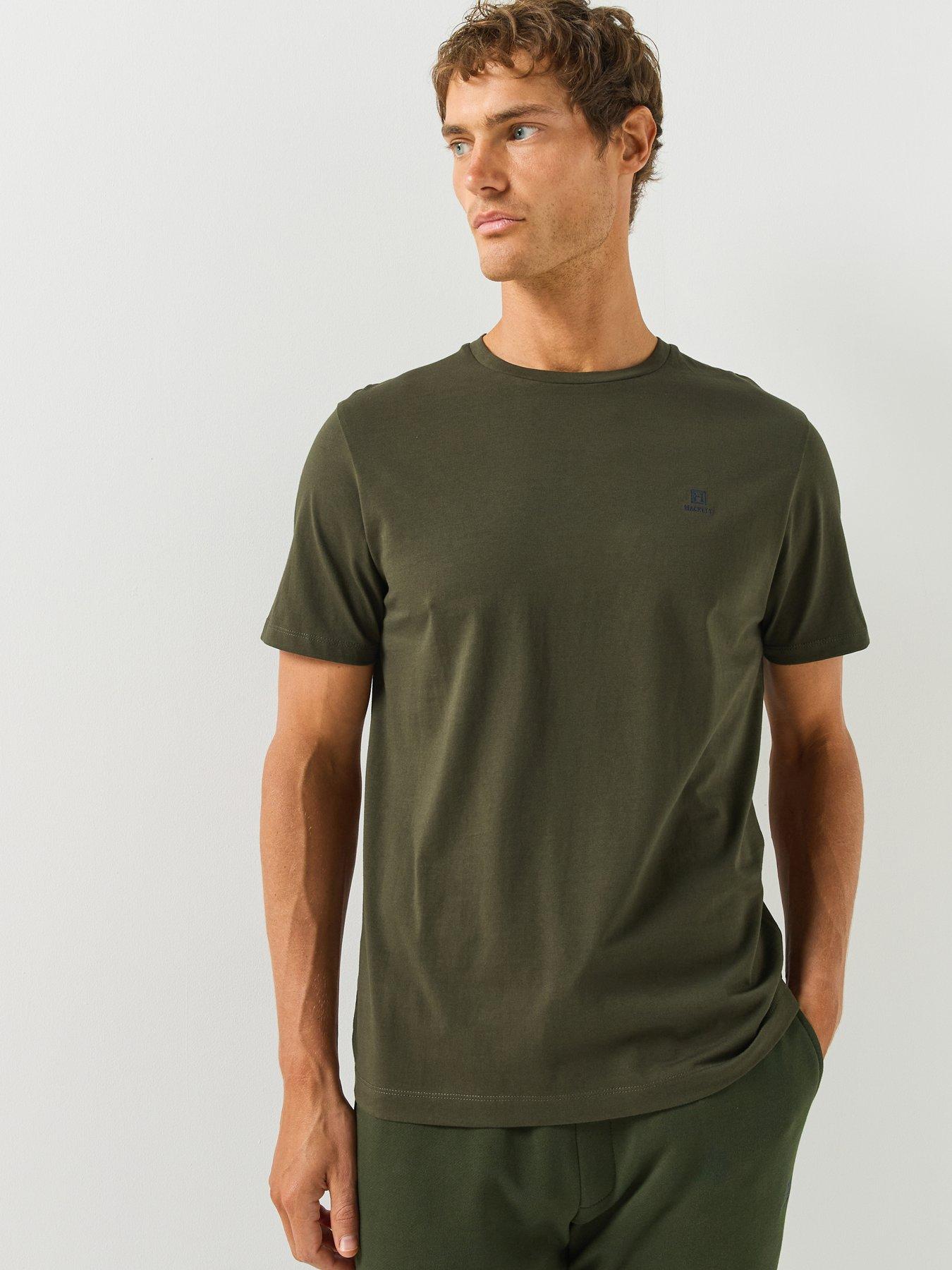 Hackett Heritage H Small Logo T-Shirt, Dark Green, Size M, Men