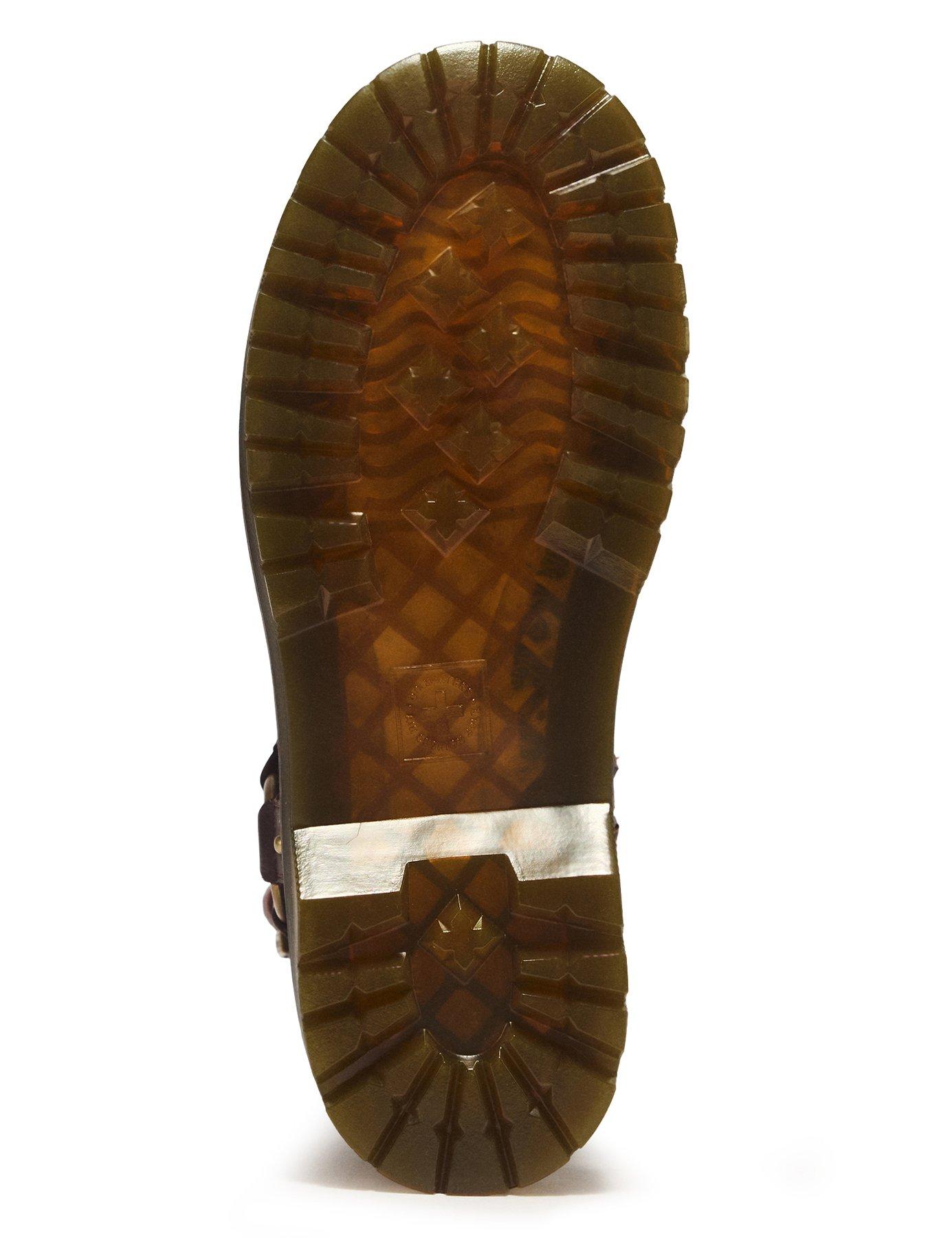 Image 5 of 7 of Dr Martens Youth Genaya Leather Harness Rigger Boots - Brown