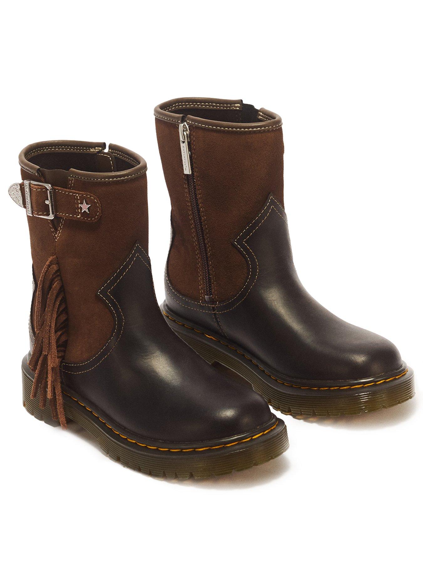Image 2 of 7 of Dr Martens Junior Genaya Rodeo Rigger Boot - Dark Brown