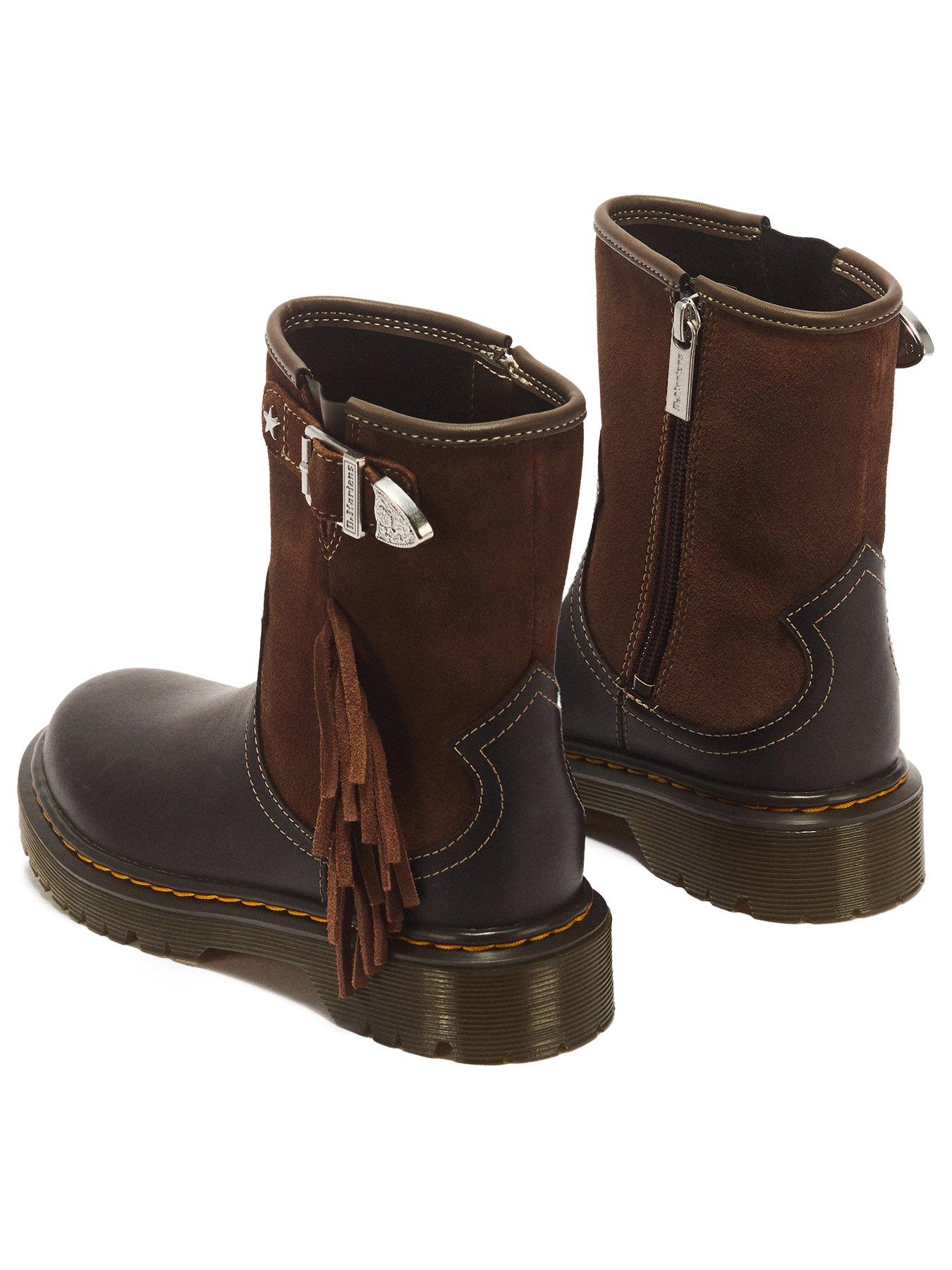 Image 3 of 7 of Dr Martens Junior Genaya Rodeo Rigger Boot - Dark Brown