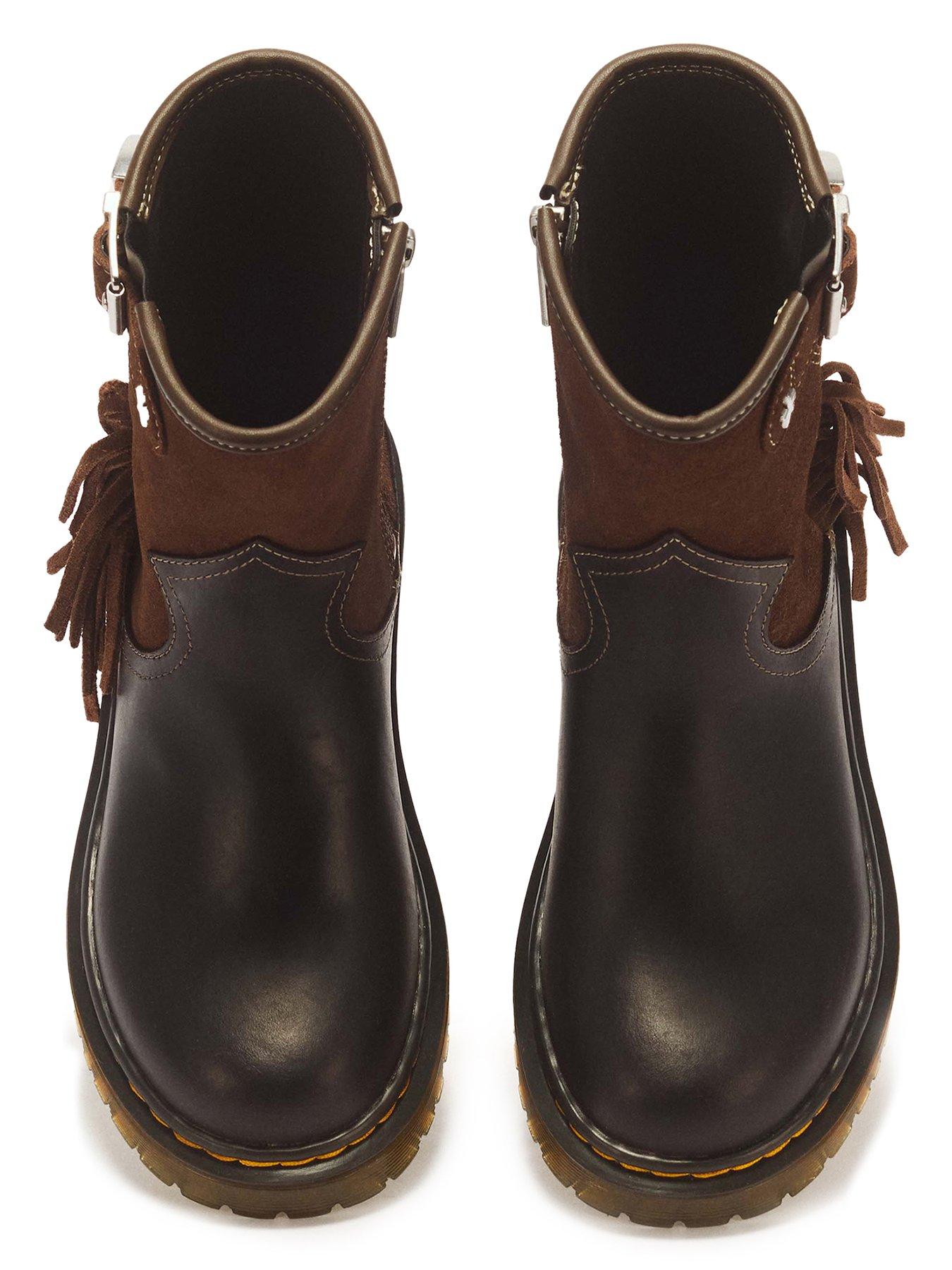 Image 4 of 7 of Dr Martens Junior Genaya Rodeo Rigger Boot - Dark Brown