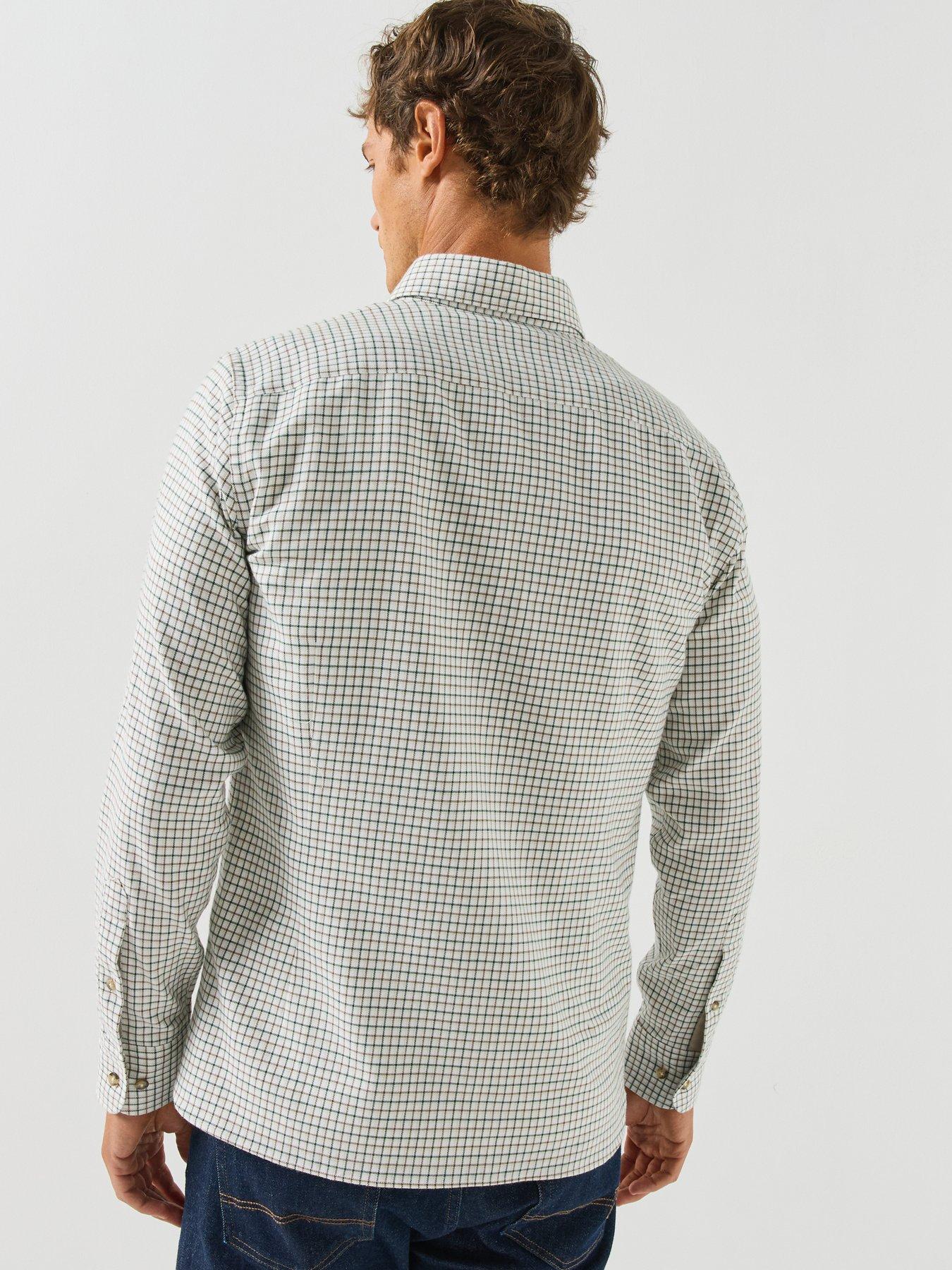 Image 2 of 6 of Hackett London Flannel Check Longsleeve Shirt - Dark Green