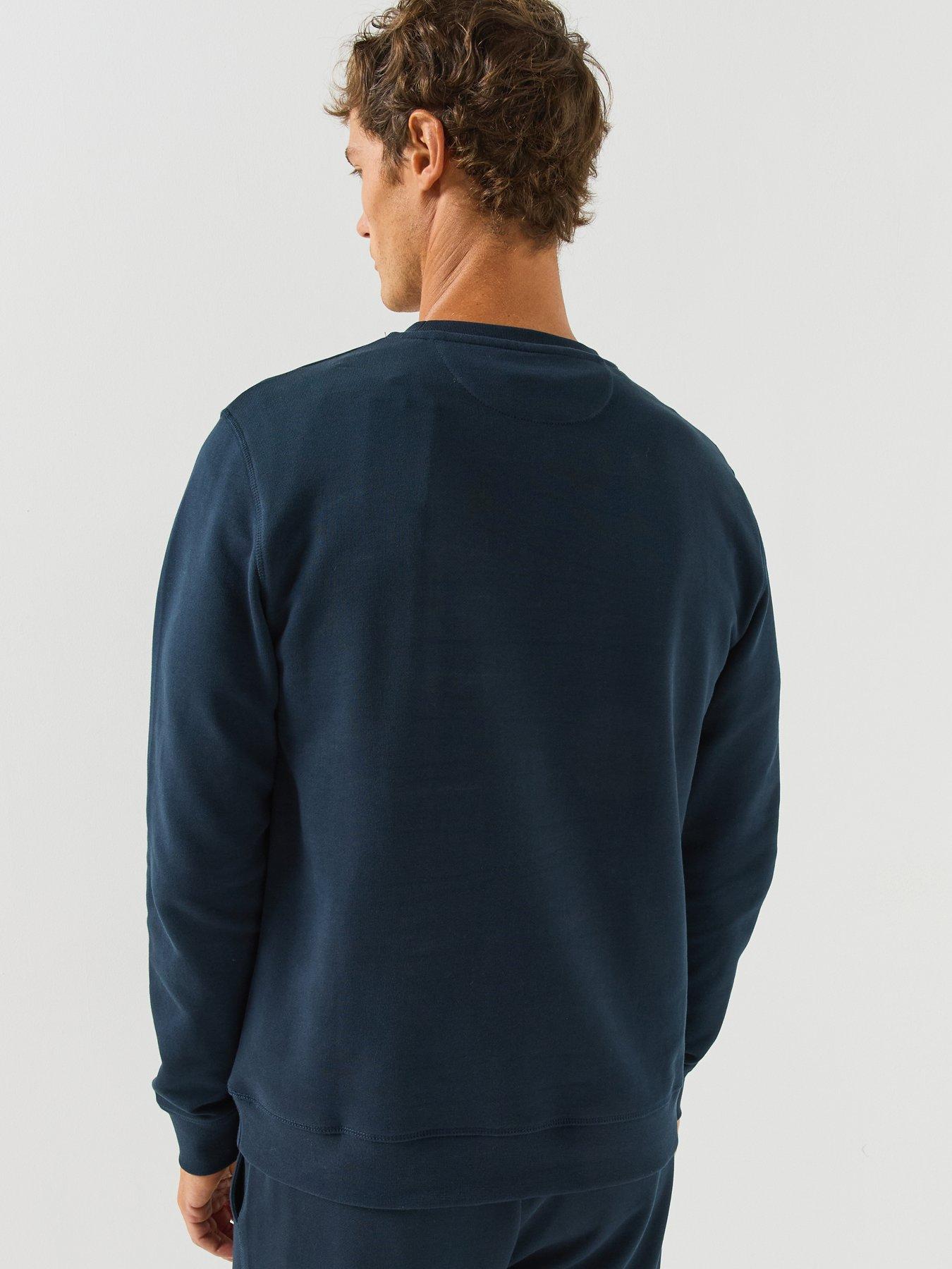 Image 2 of 5 of Hackett Heritage H Small Logo Crew Sweatshirt - Navy