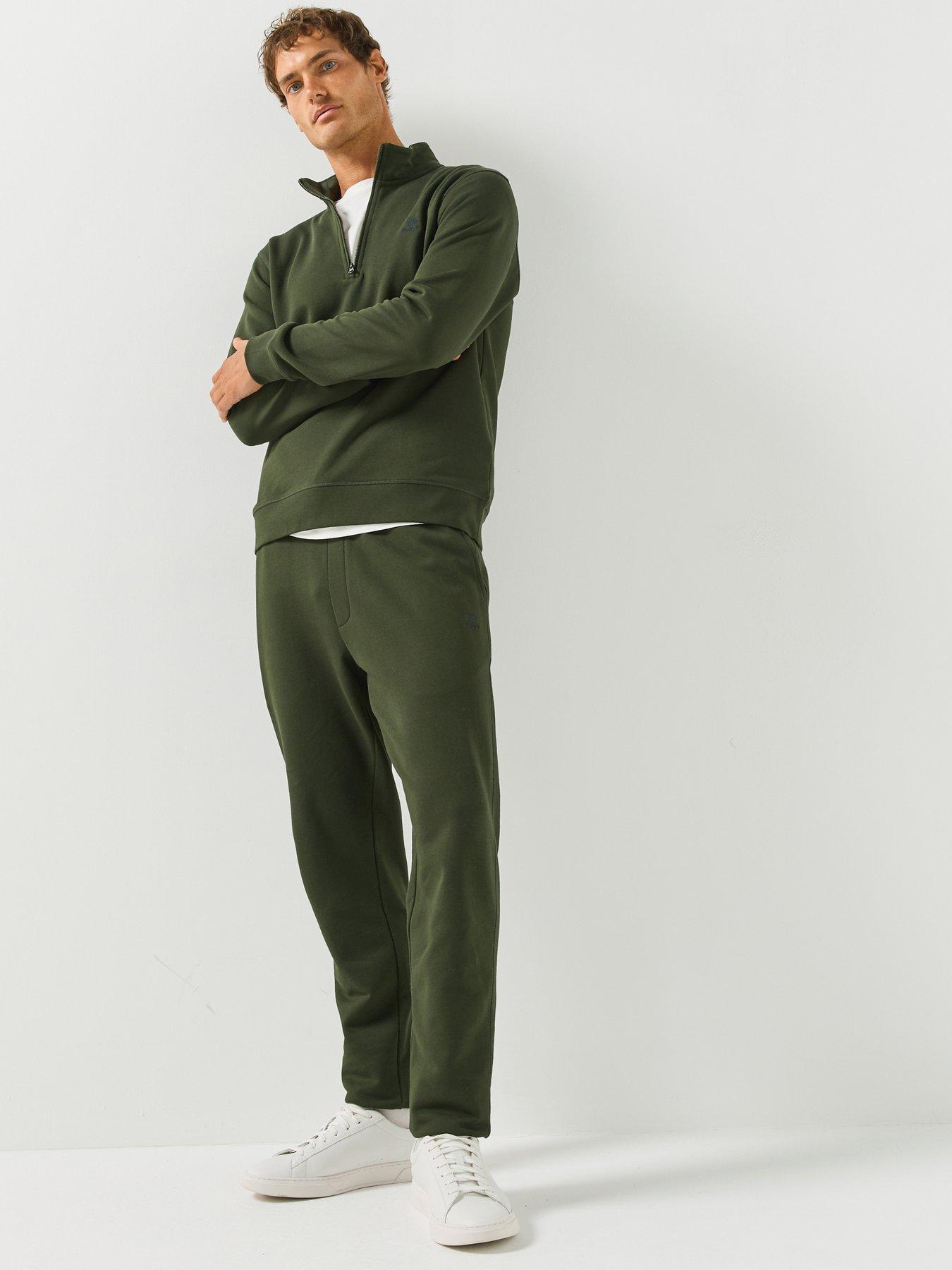 Image 3 of 5 of Hackett Hackett Heritage H Small Logo Half Zip Sweatshirt - Dark Green