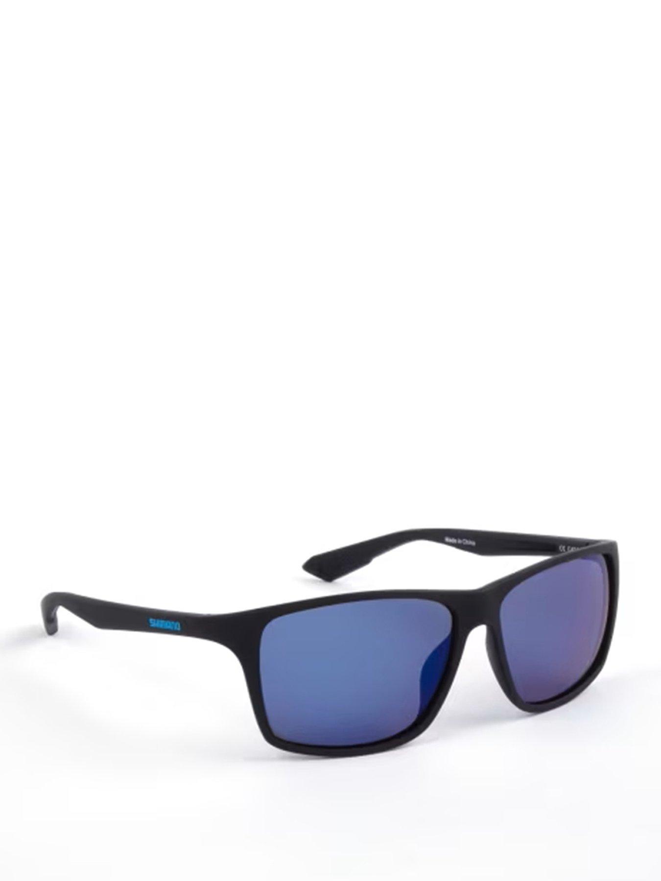 Image 1 of 1 of Shimano Sunglasses Matte Black &amp; Blue Mirror