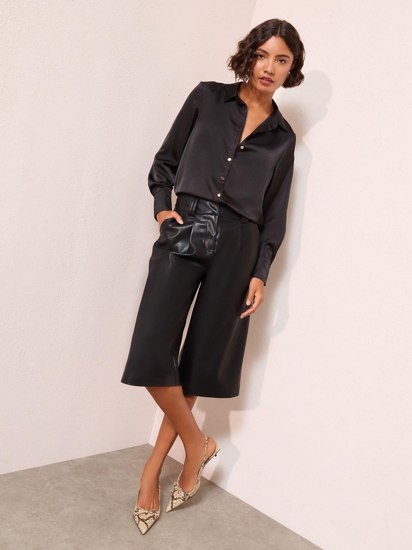 Image 3 of 4 of Friends Like These Satin Shirt - Black