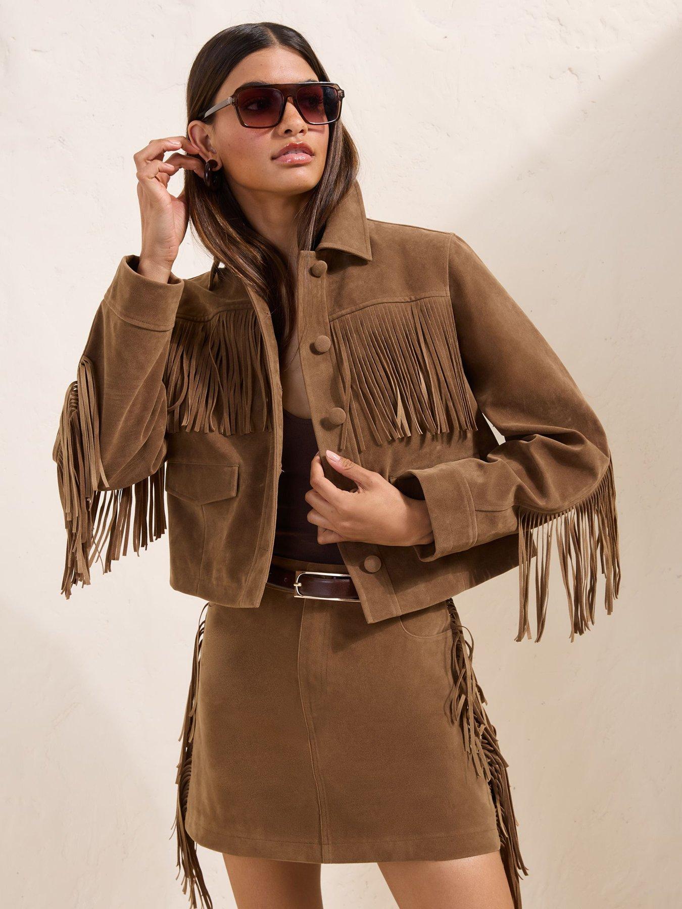 Friends Like These Fringd Suedett Tan - Brown