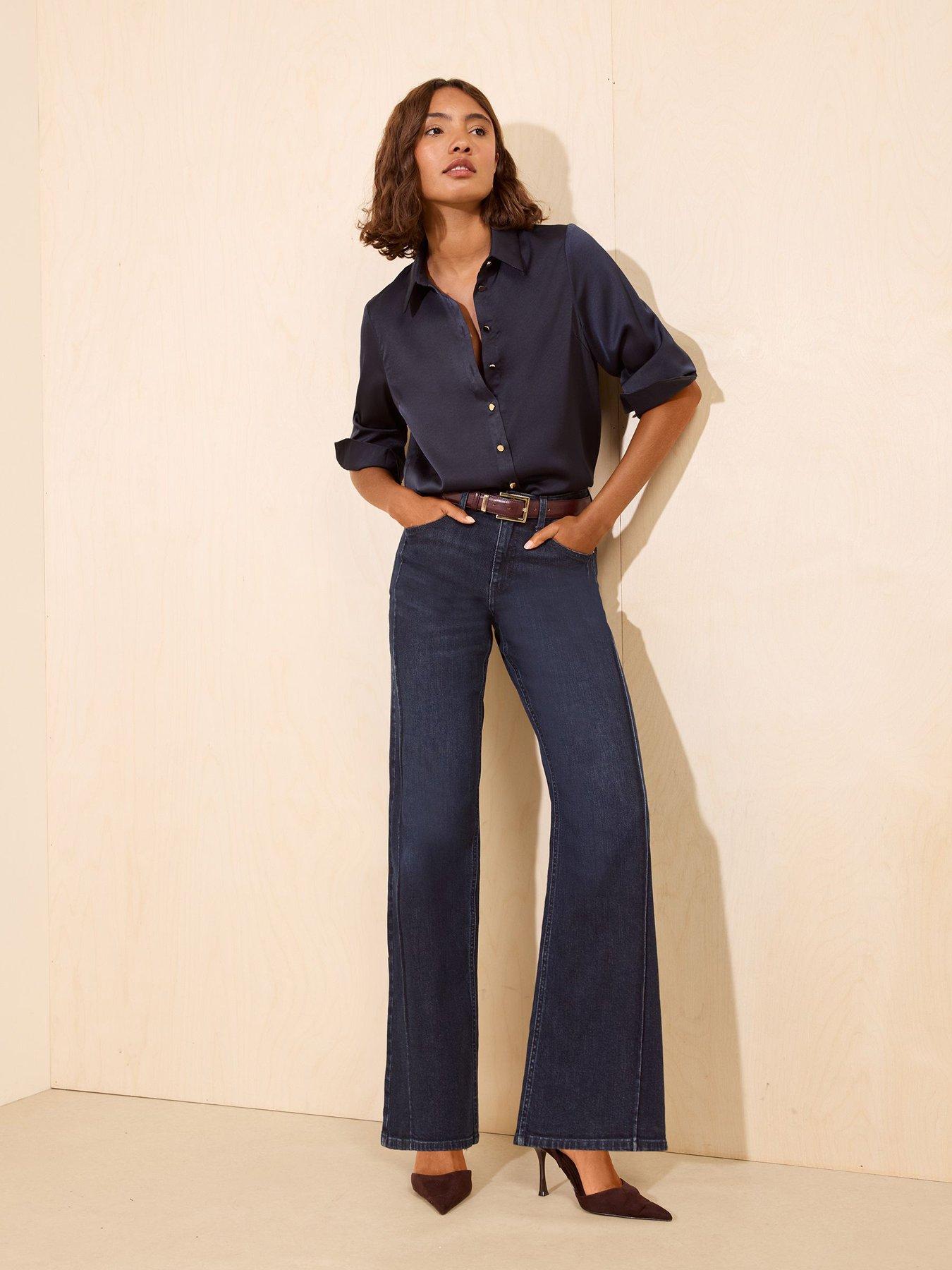 Image 5 of 6 of Friends Like These Dark Wash Everyday Wide Leg Jeans