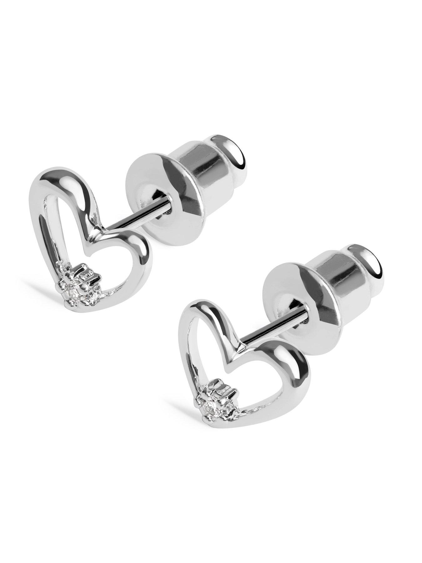 Image 3 of 6 of Joma Jewellery Laboratory Grown Diamond A Little Happy Birthday Stud Earrings - Silver Plated