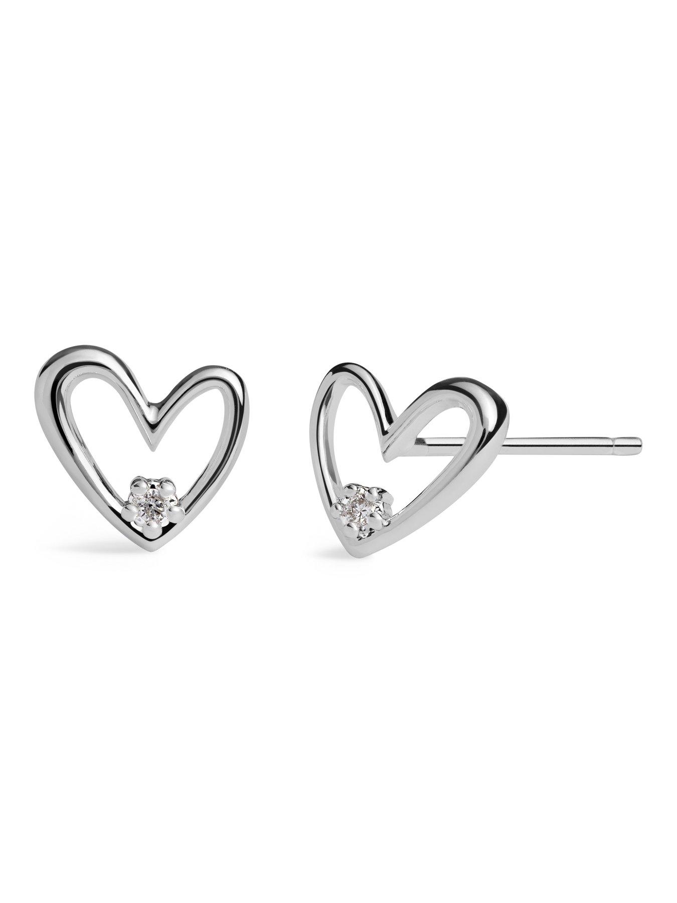 Image 4 of 6 of Joma Jewellery Laboratory Grown Diamond A Little Happy Birthday Stud Earrings - Silver Plated