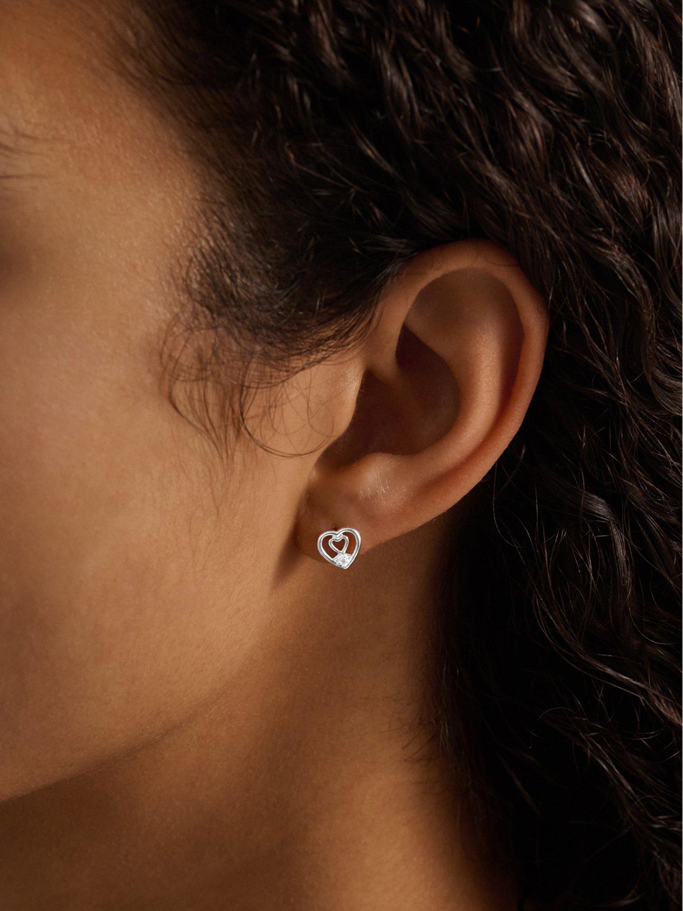 Image 2 of 6 of Joma Jewellery Laboratory Grown Diamond A Little Wonderful Daughter Stud Earrings - Silver Plated
