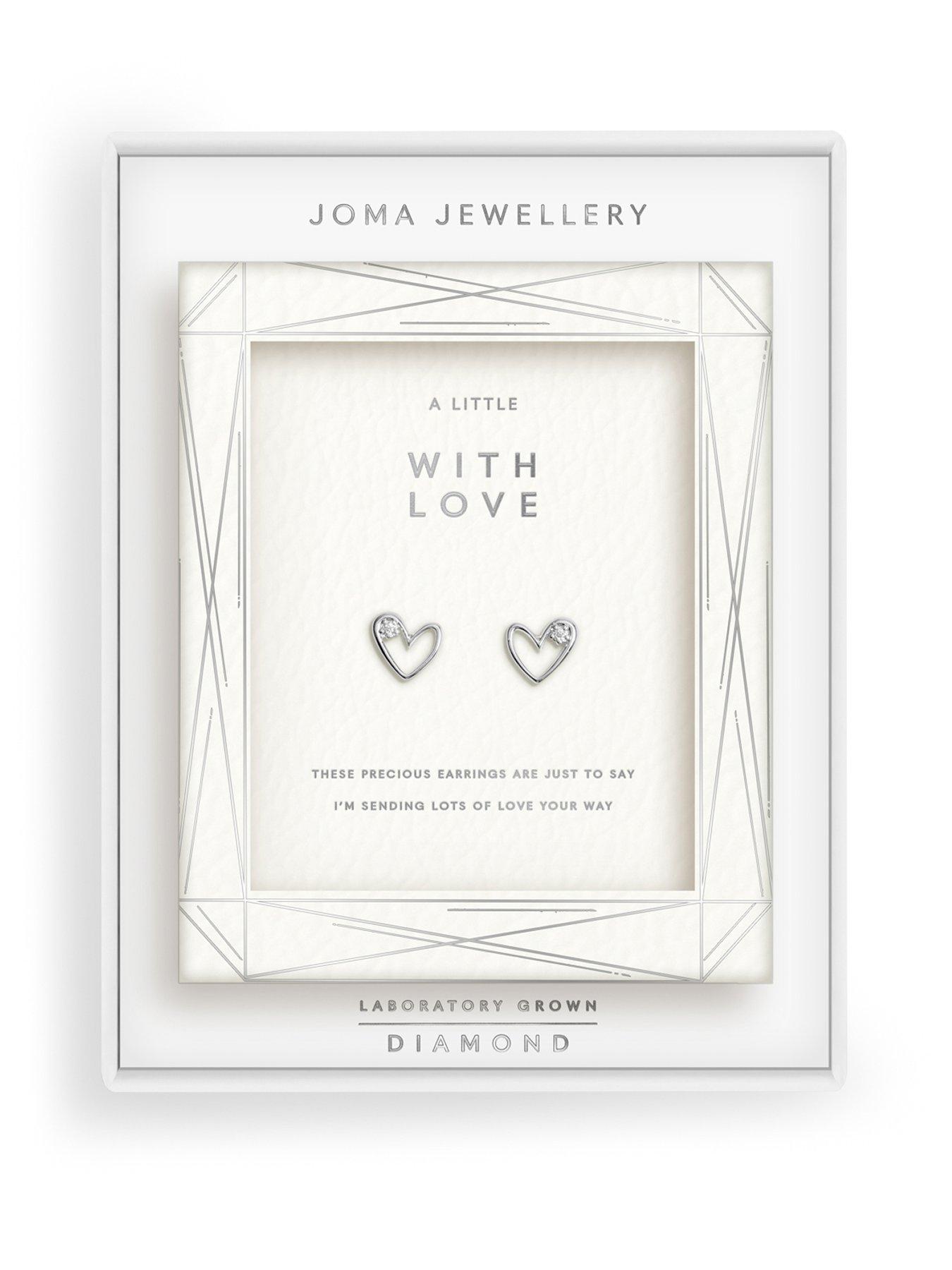 Image 1 of 6 of Joma Jewellery Laboratory Grown Diamond A Little With Love Stud Earrings - Silver Plated