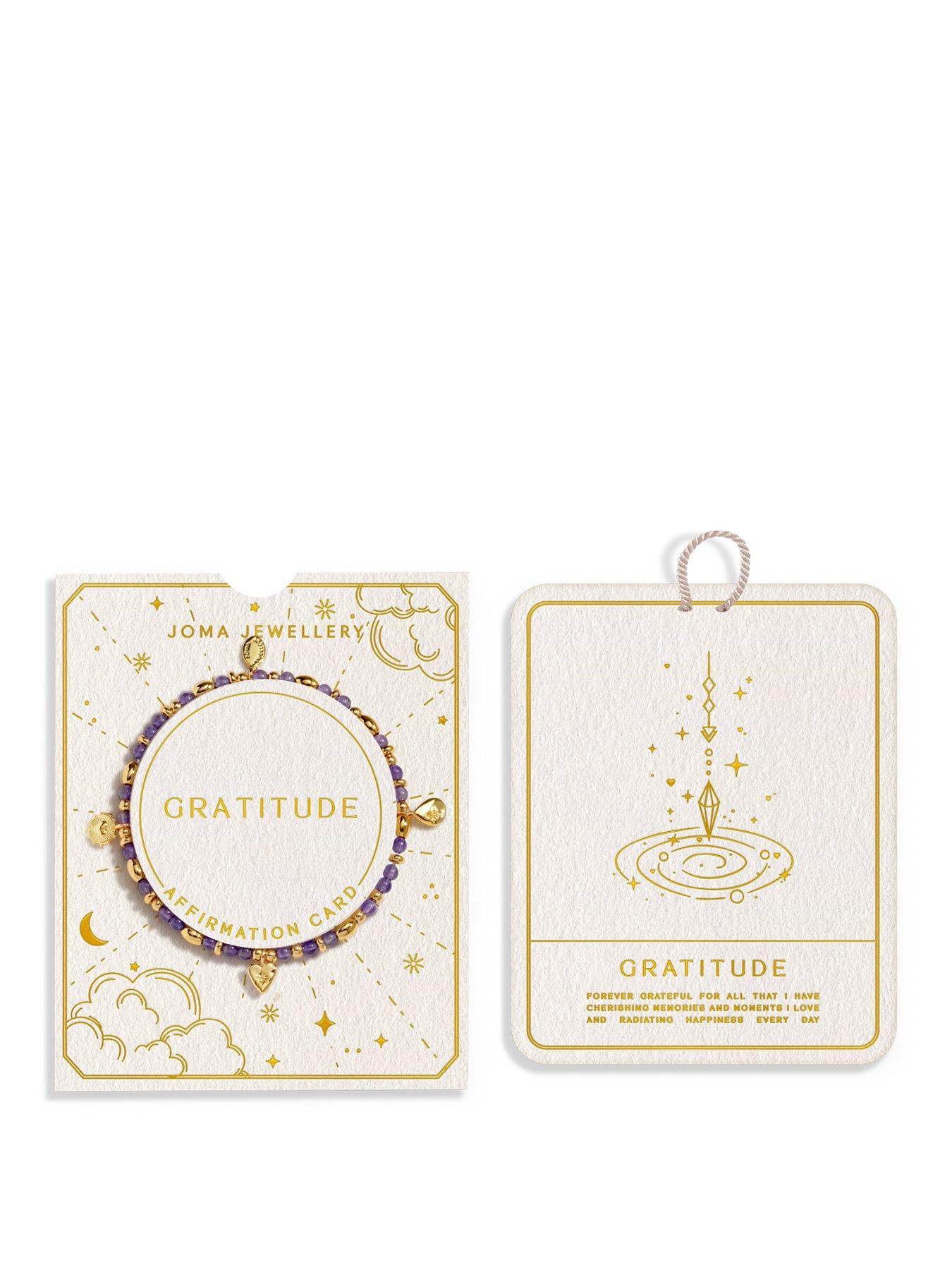 Image 1 of 7 of Joma Jewellery Affirmation Card Gratitude Bracelet - Gold-plated