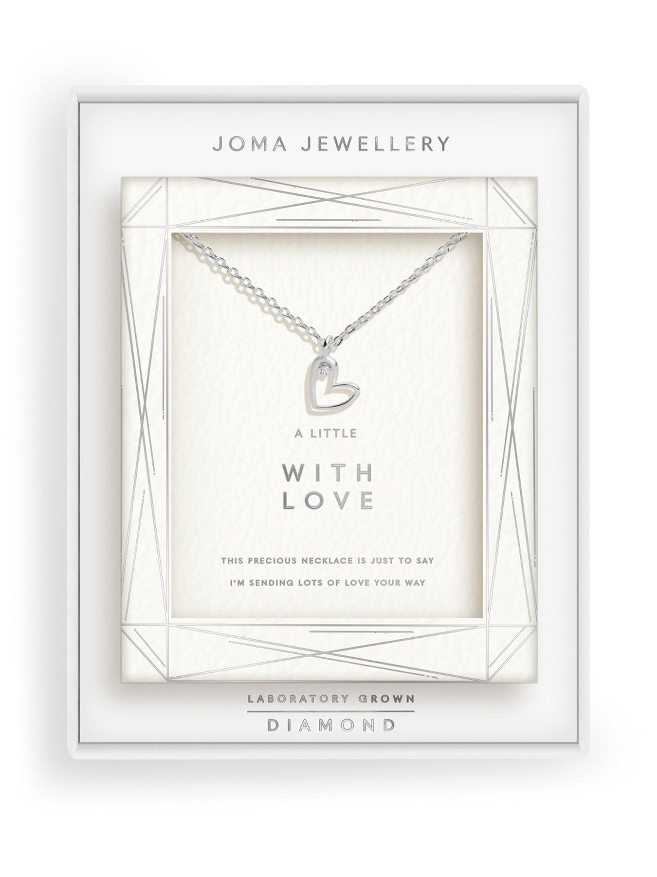 Image 1 of 6 of Joma Jewellery Laboratory Grown Diamond A Little With Love Necklace - Silver Plated