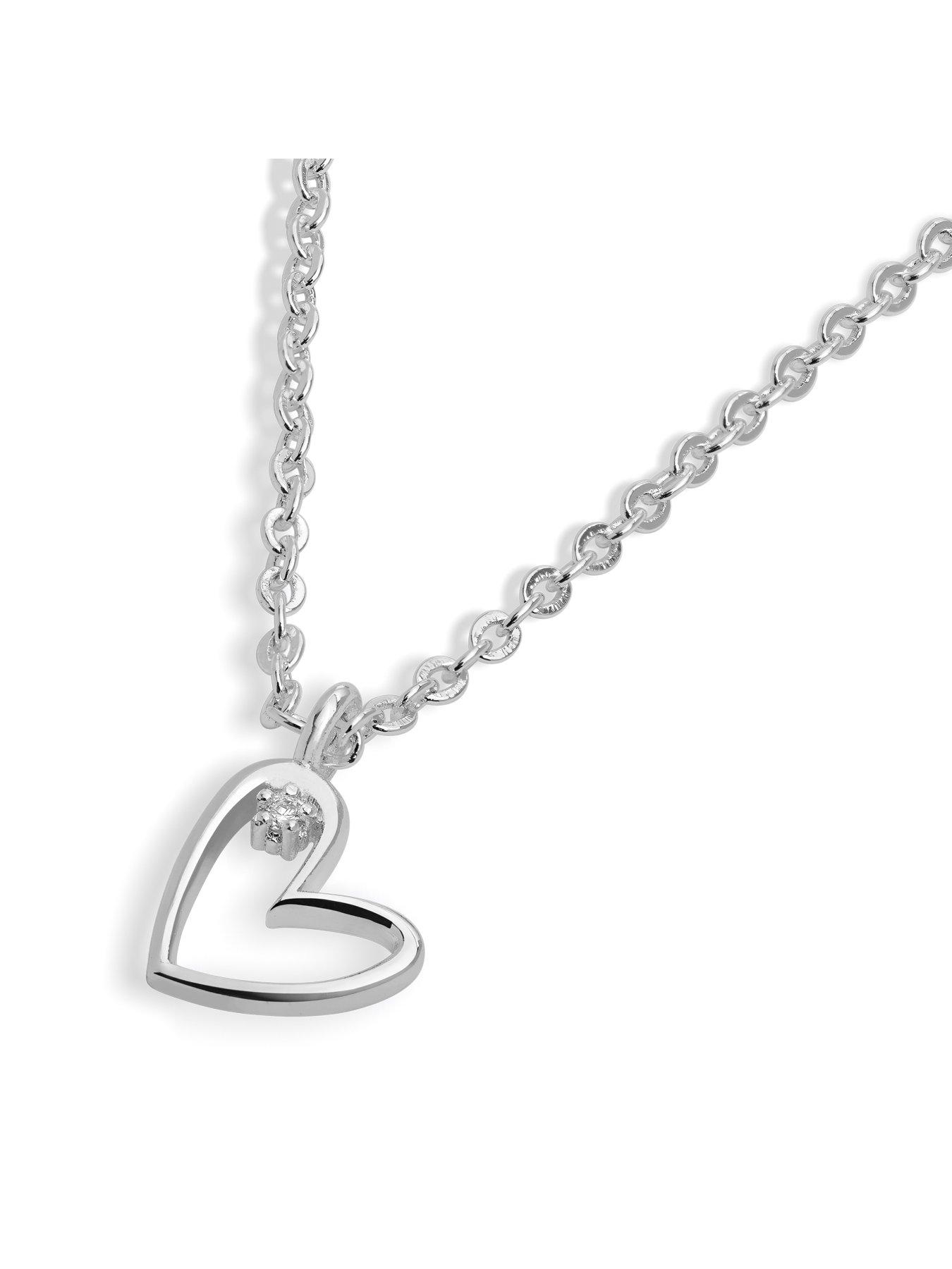 Image 3 of 6 of Joma Jewellery Laboratory Grown Diamond A Little With Love Necklace - Silver Plated