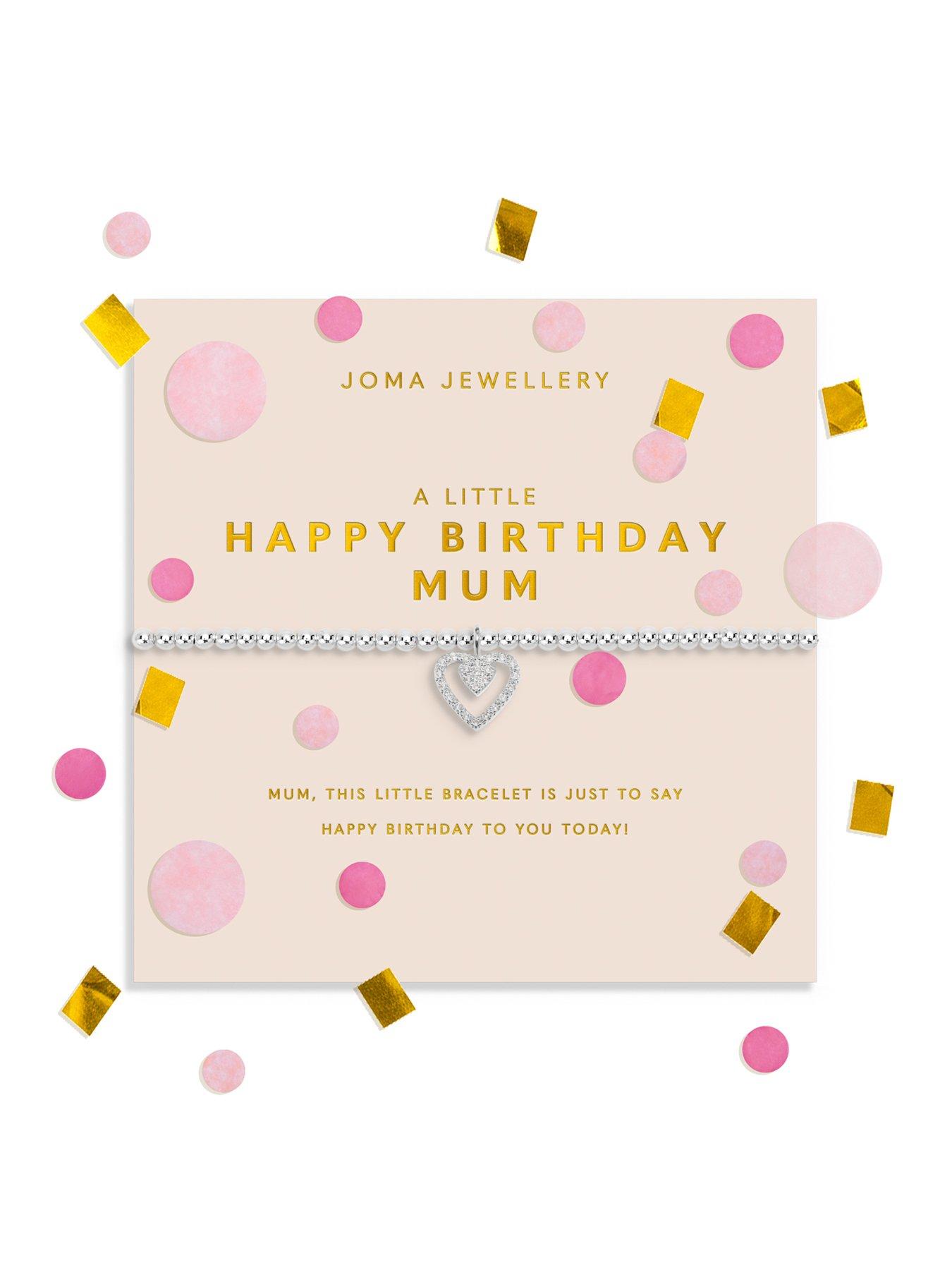 Joma Jewellery Confetti A Little Happy Birthday Mum Bracelet - Silver-plated