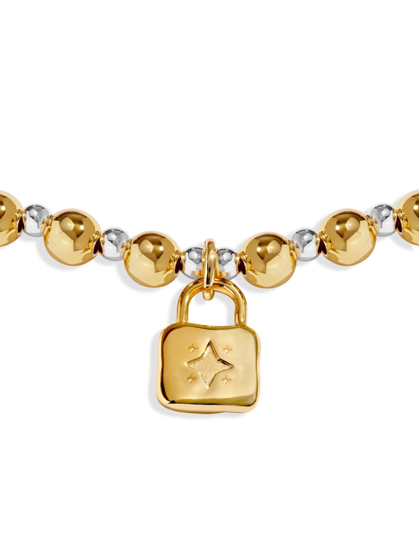 Image 4 of 6 of Joma Jewellery Words To Treasure Strength Bracelet - Silver &amp; Gold- plated