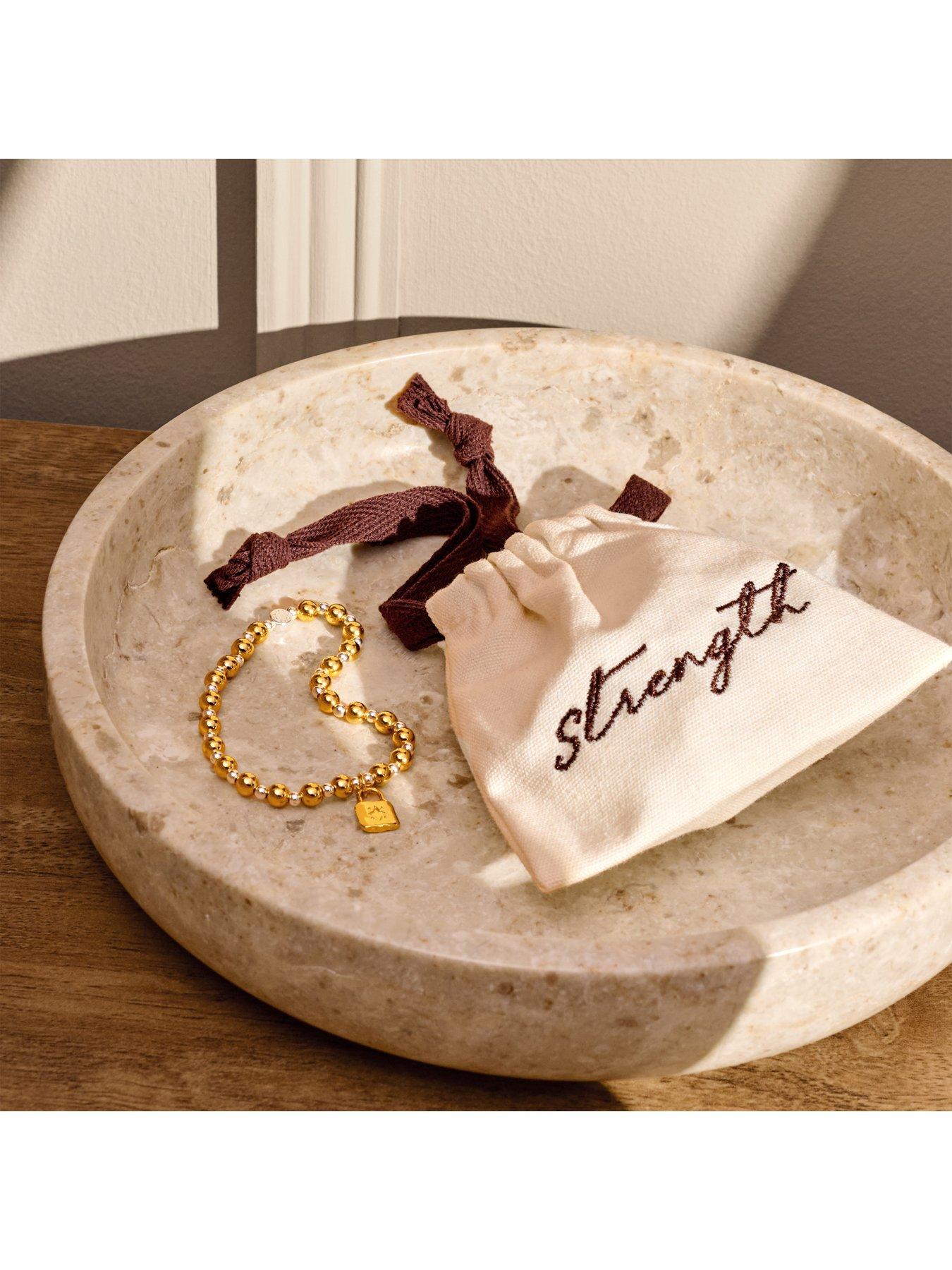 Image 5 of 6 of Joma Jewellery Words To Treasure Strength Bracelet - Silver &amp; Gold- plated