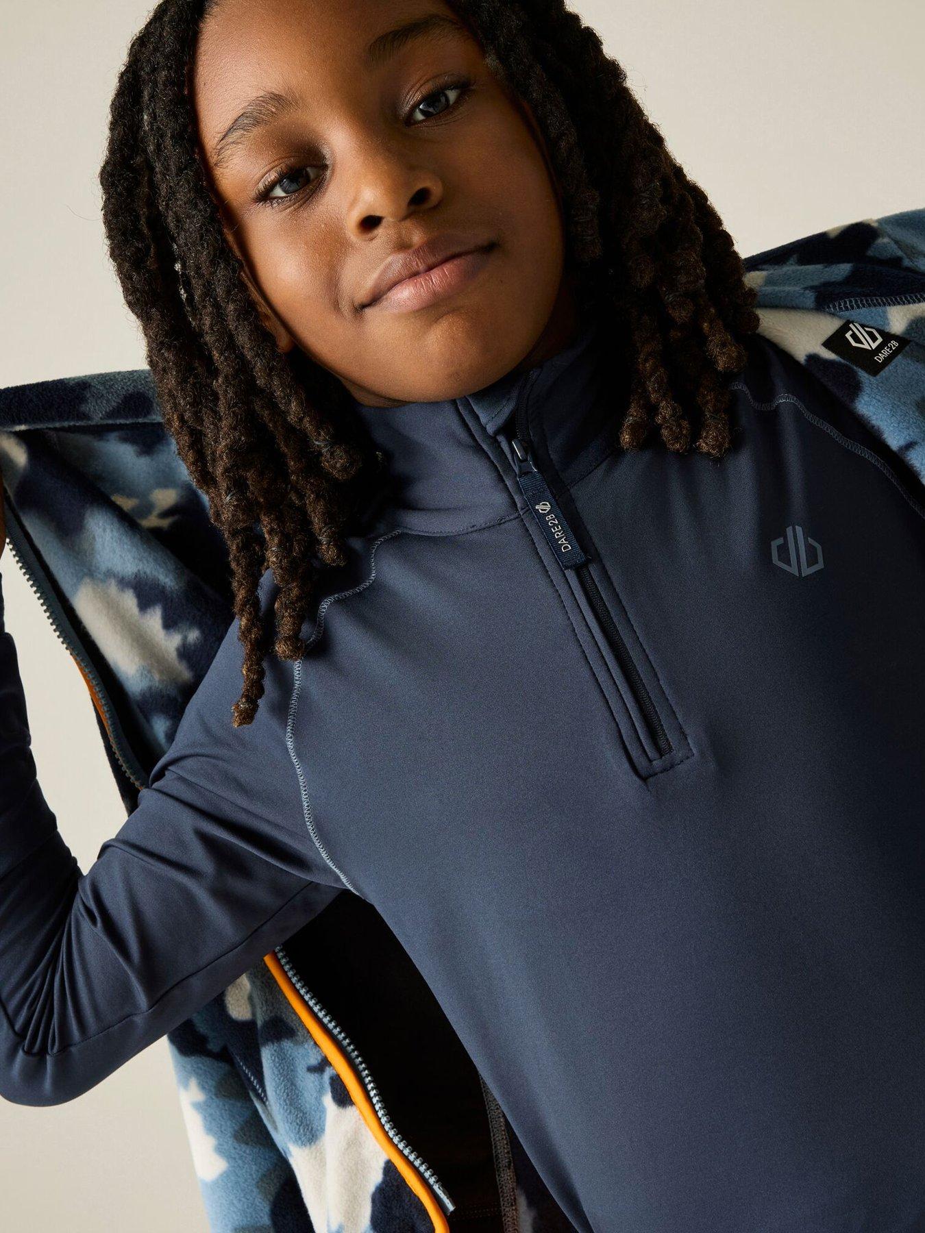 Image 4 of 7 of Dare 2b Kids Wing It Camo Full Zip Ski Fleece Jacket - Blue