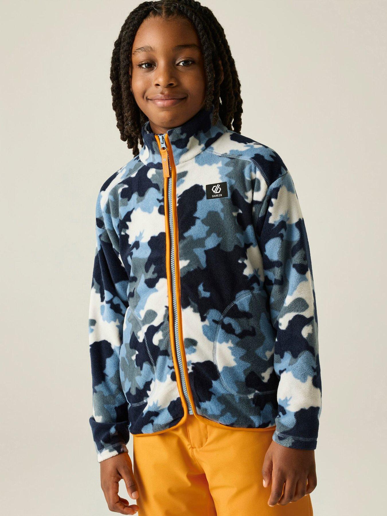 Image 5 of 7 of Dare 2b Kids Wing It Camo Full Zip Ski Fleece Jacket - Blue