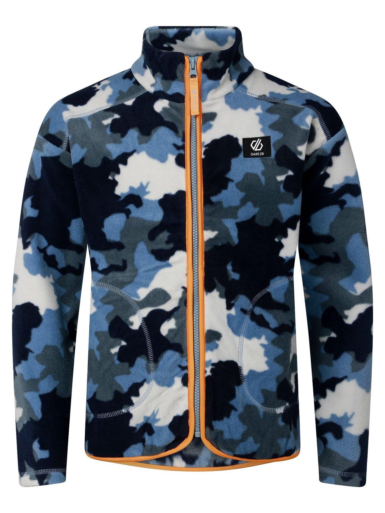 Image 7 of 7 of Dare 2b Kids Wing It Camo Full Zip Ski Fleece Jacket - Blue