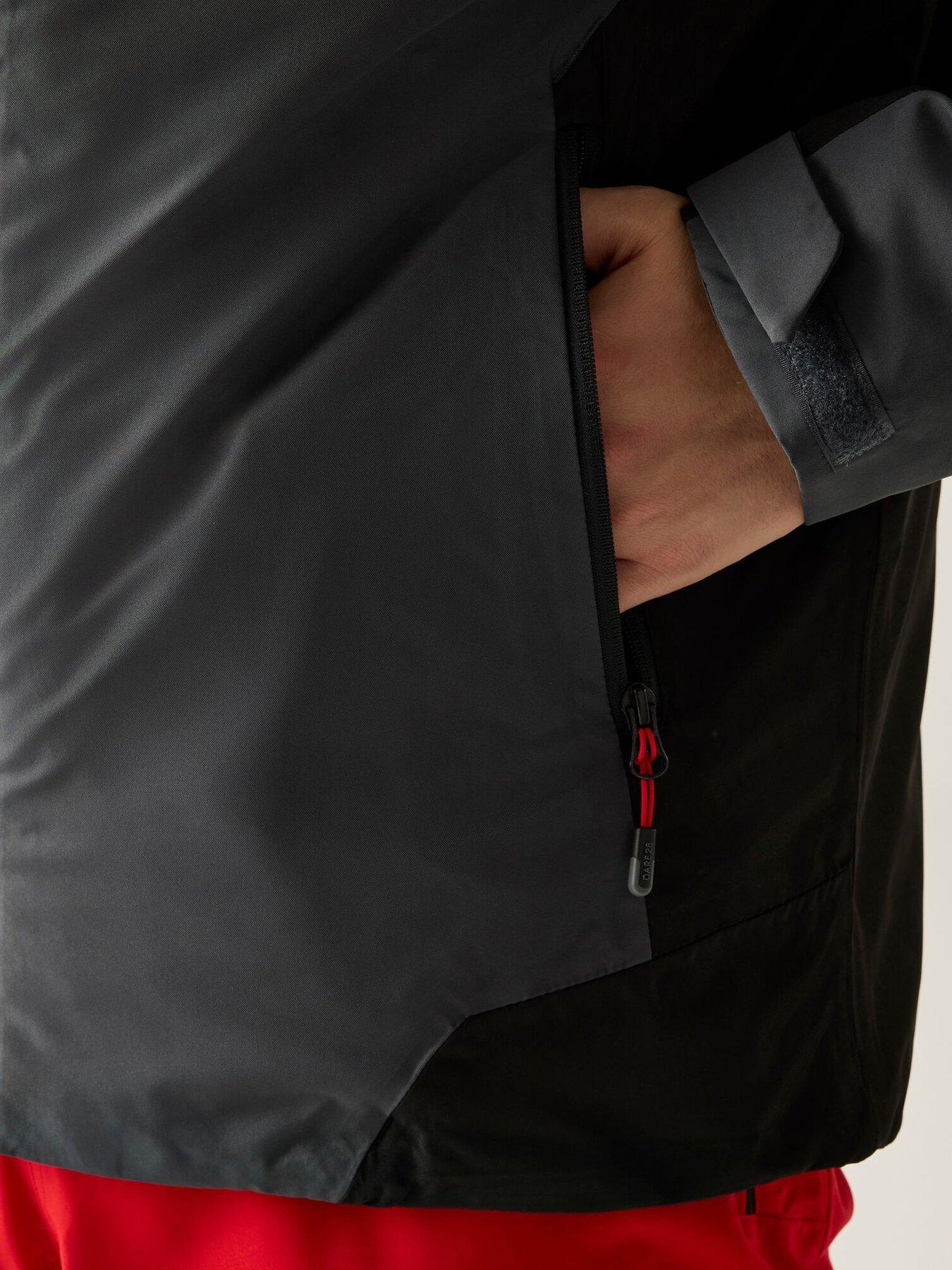 Image 6 of 7 of Dare 2b Mens Precision II Waterproof Hooded Insulated Ski Jacket - Black