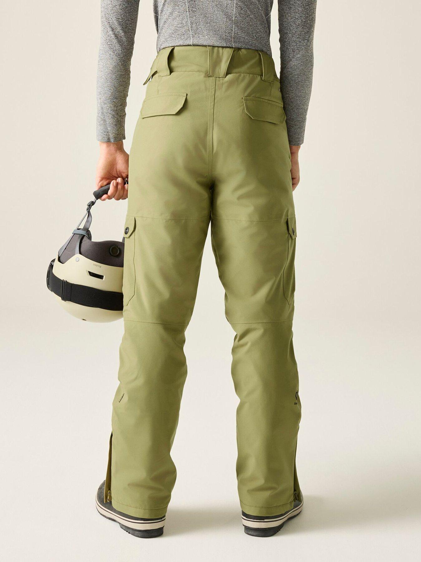 Image 2 of 7 of Dare 2b Mens Baseplate III Full-Length Cargo Ski Pants - Martini Olive