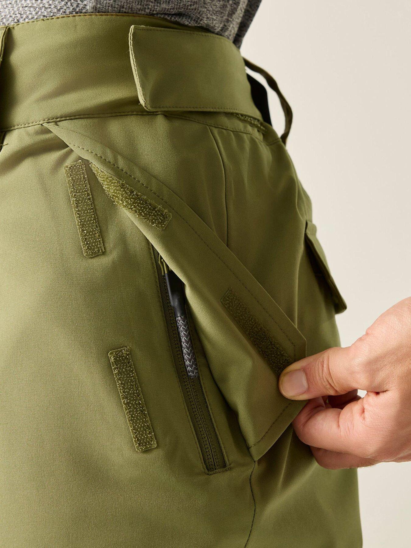 Image 5 of 7 of Dare 2b Mens Baseplate III Full-Length Cargo Ski Pants - Martini Olive