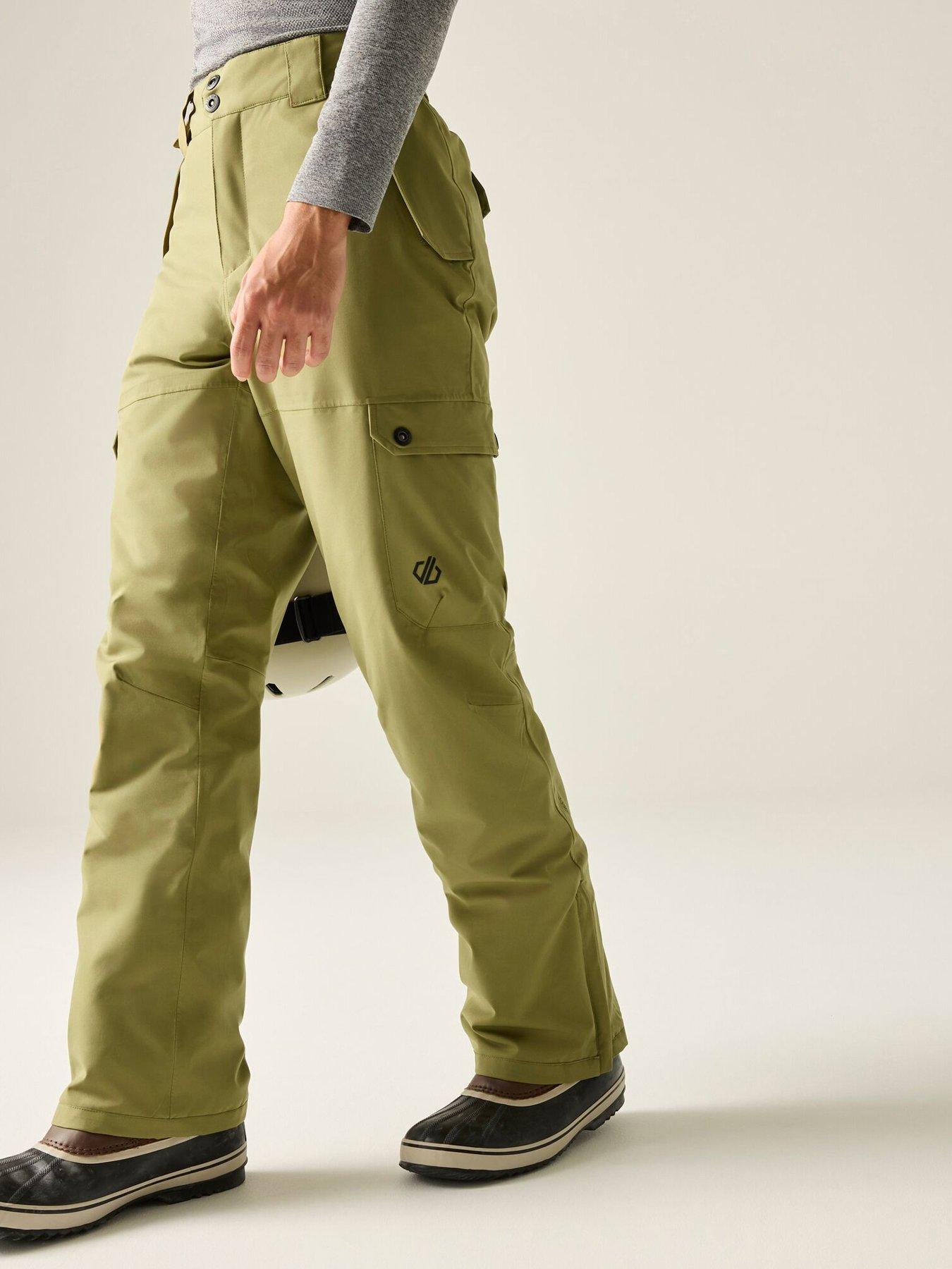 Image 6 of 7 of Dare 2b Mens Baseplate III Full-Length Cargo Ski Pants - Martini Olive