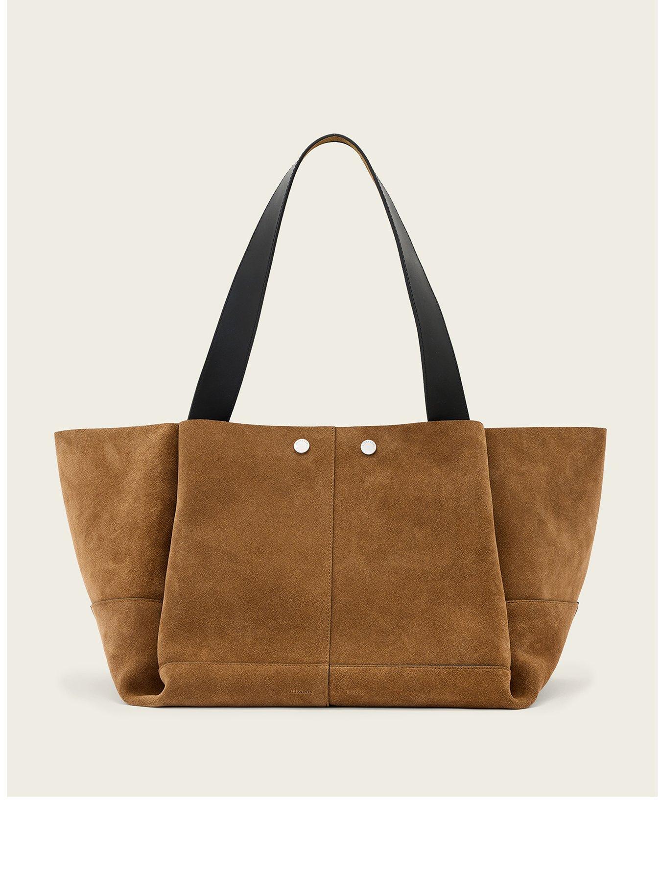 AllSaints Rosalie Large Suede Tote Bag - Brown