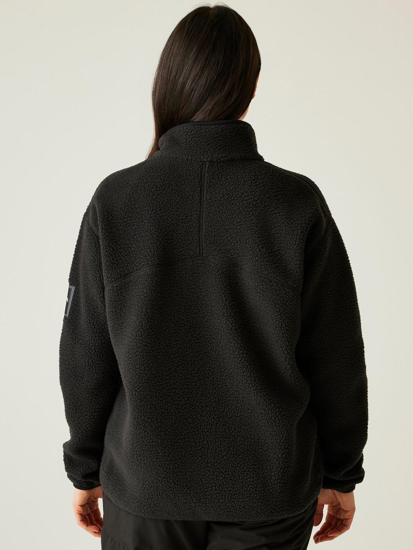 Image 2 of 7 of Dare 2b Womens Slide Out Half Zip Borg Fleece Top - Black