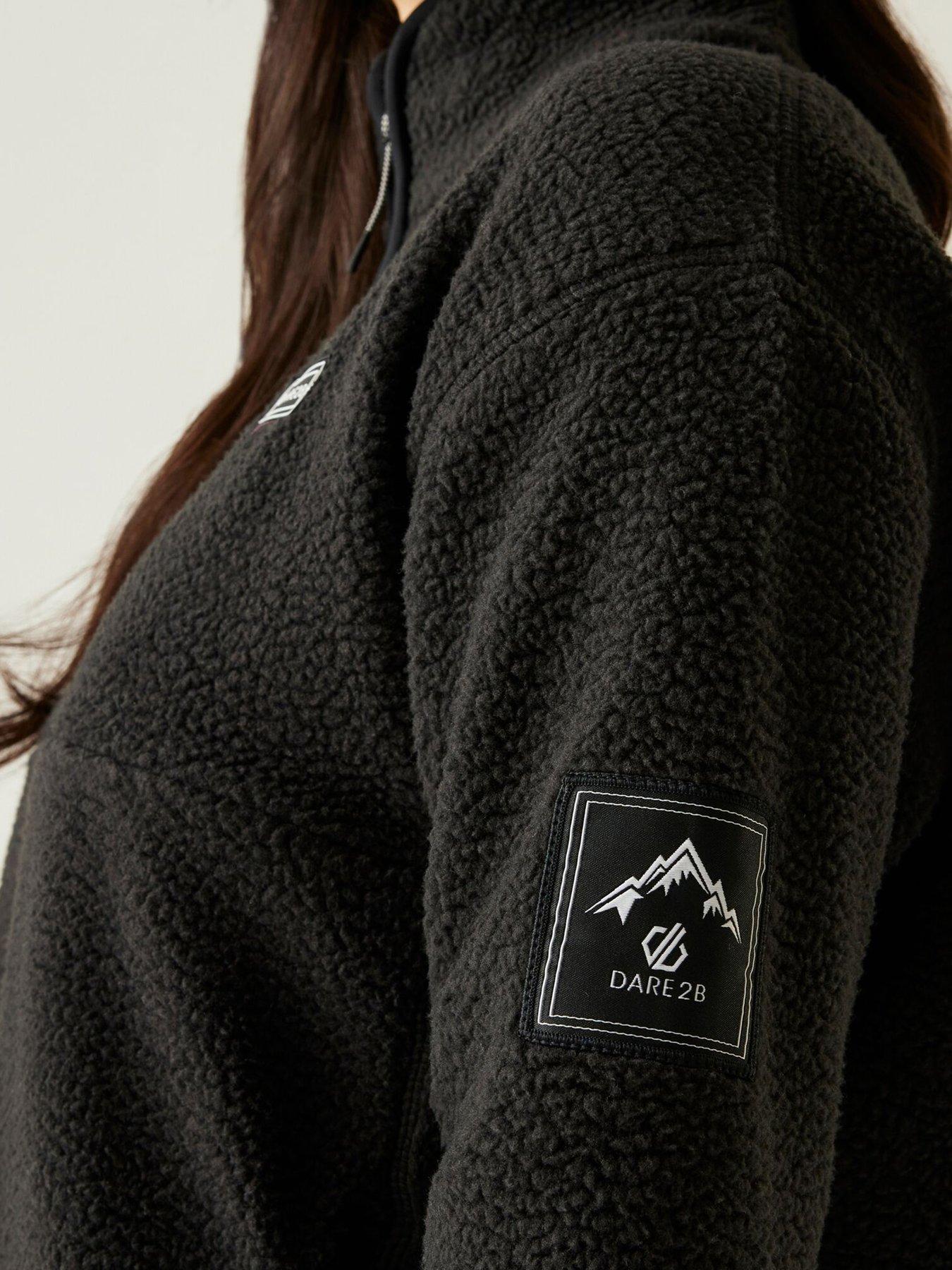 Image 5 of 7 of Dare 2b Womens Slide Out Half Zip Borg Fleece Top - Black
