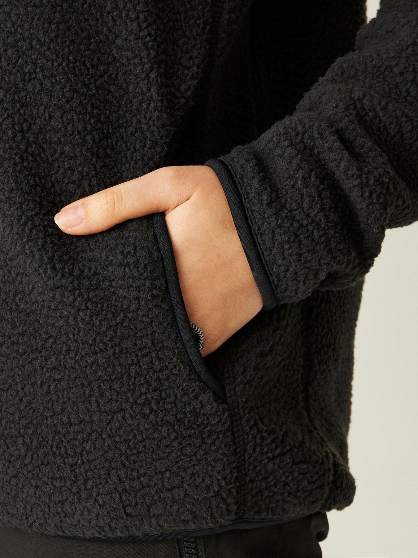 Image 6 of 7 of Dare 2b Womens Slide Out Half Zip Borg Fleece Top - Black