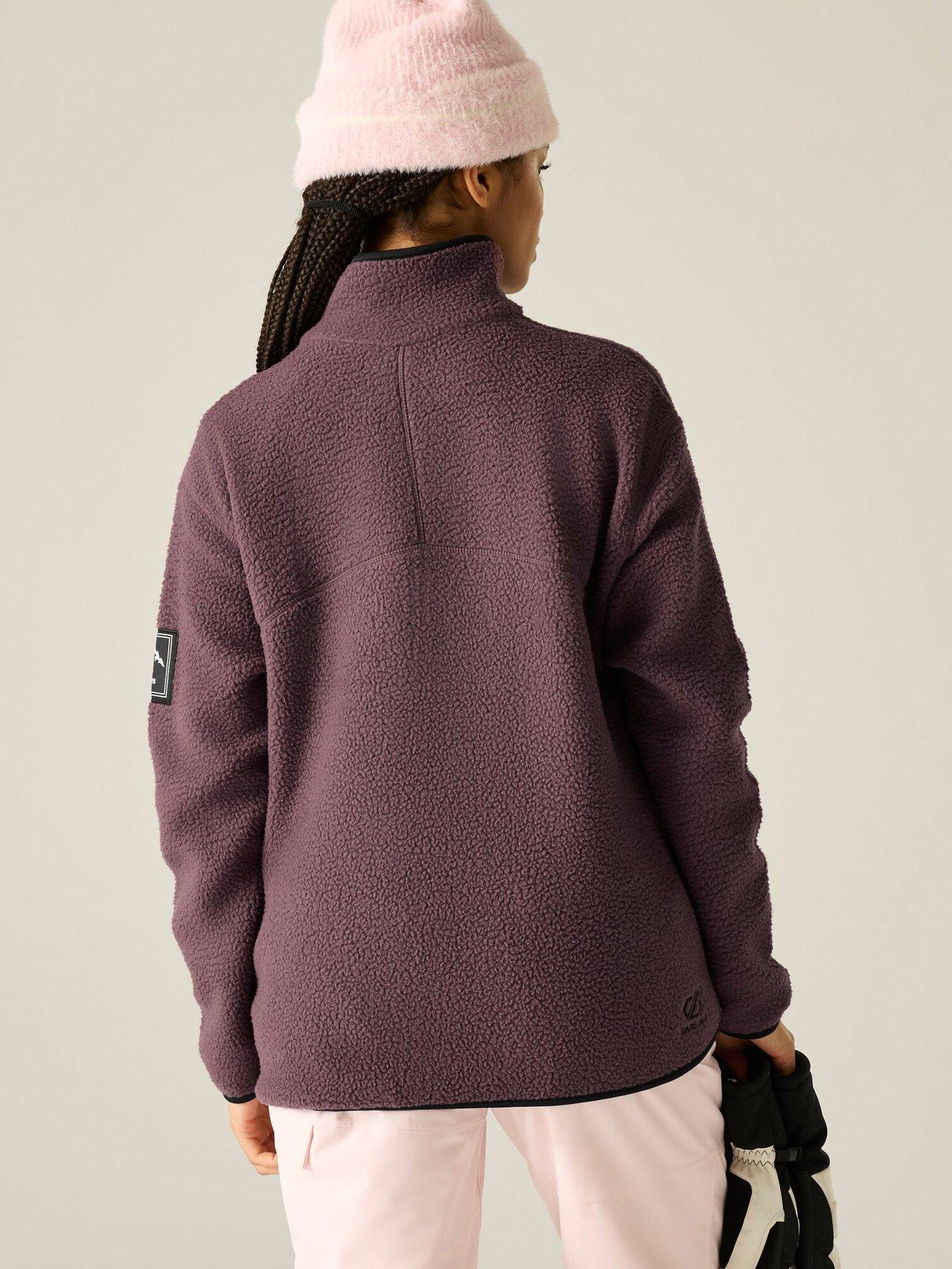 Image 2 of 6 of Dare 2b Womens Slide Out Half Zip Funnel Neck Ski Fleece - Purple