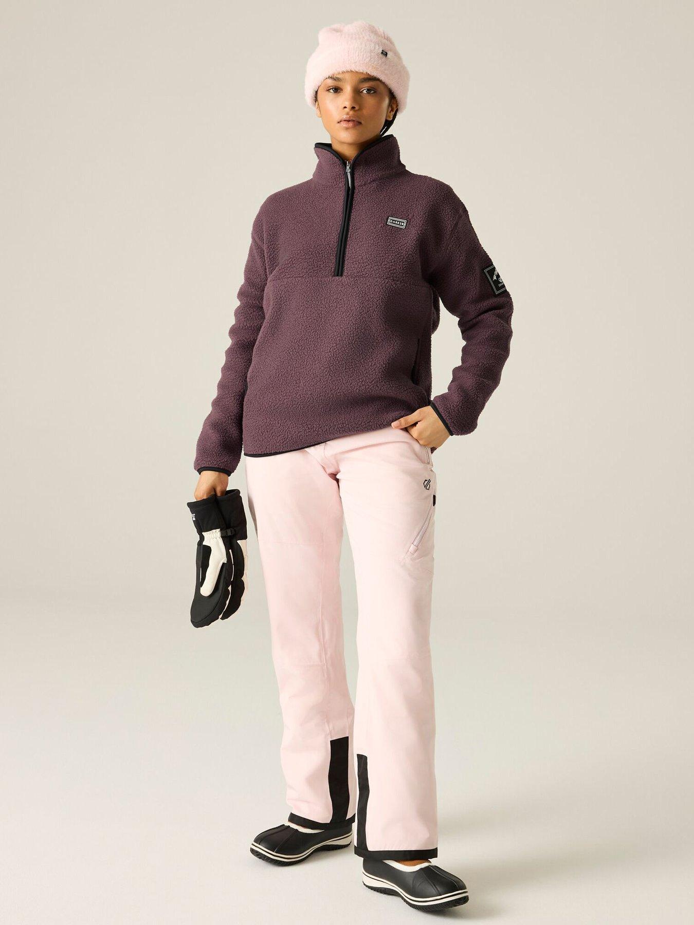 Image 4 of 6 of Dare 2b Womens Slide Out Half Zip Funnel Neck Ski Fleece - Purple