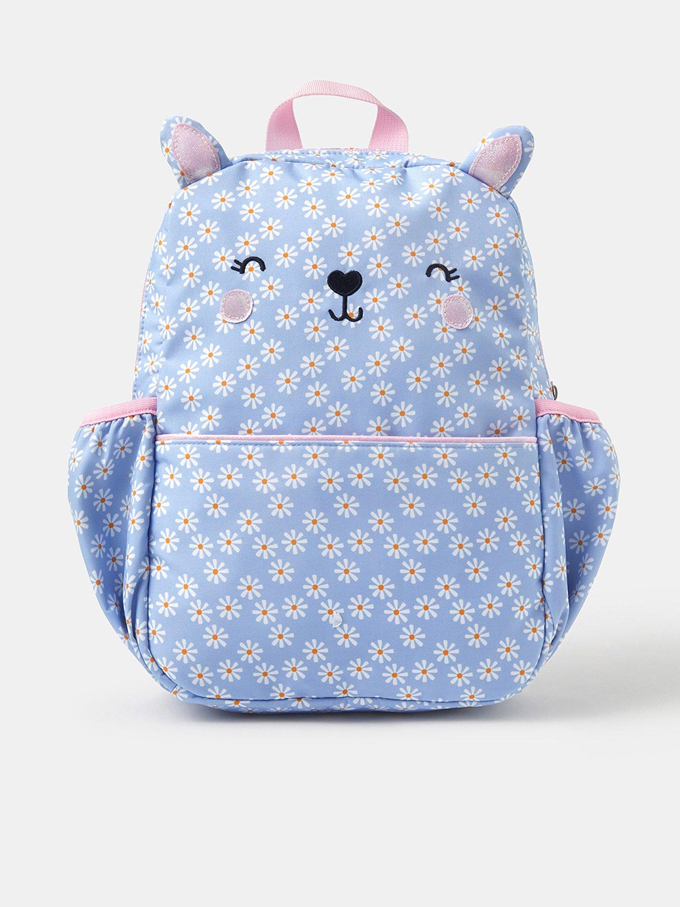 Image 1 of 4 of Accessorize Girls Daisy Print Cat Backpack - Blue