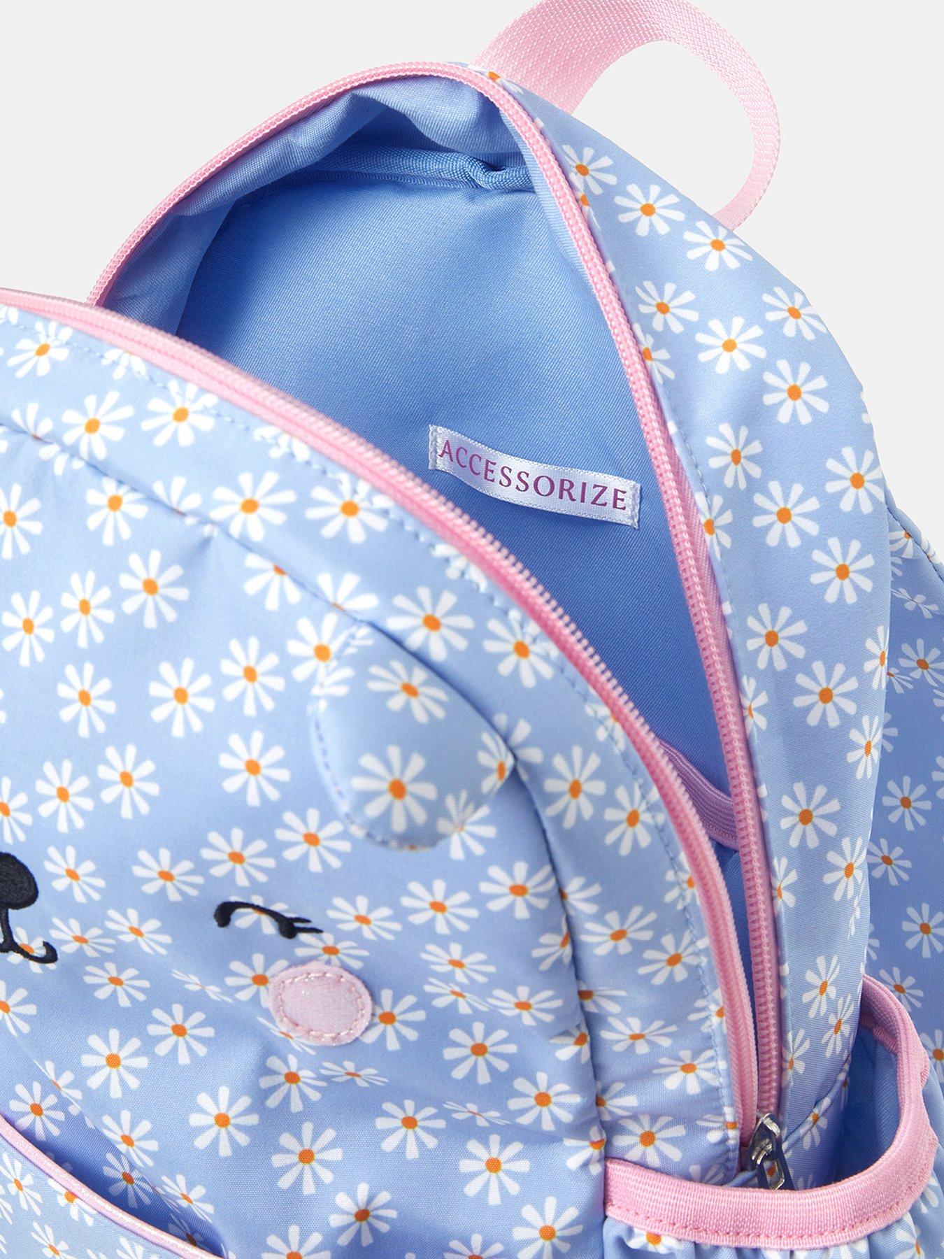 Image 3 of 4 of Accessorize Girls Daisy Print Cat Backpack - Blue
