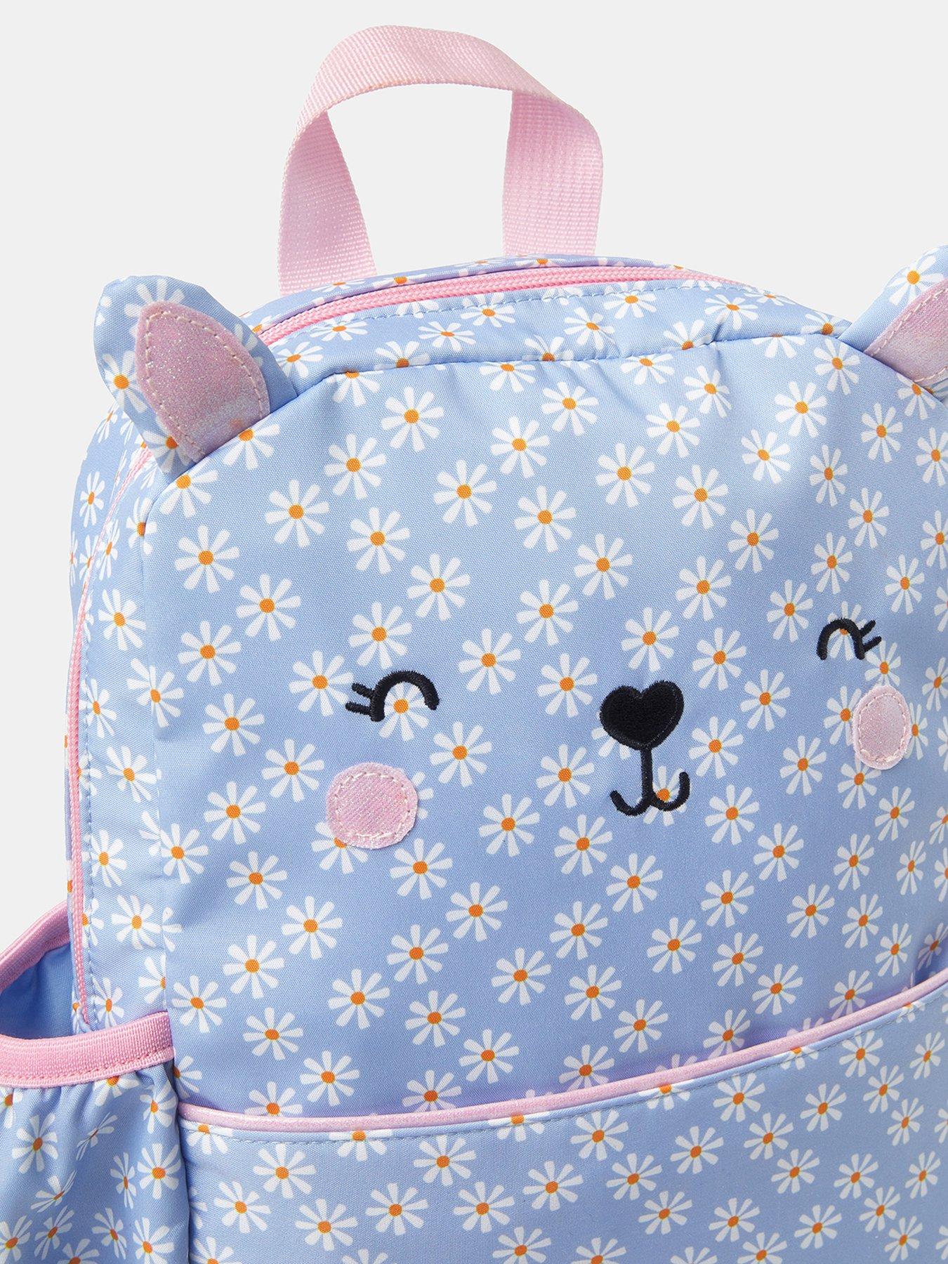 Image 4 of 4 of Accessorize Girls Daisy Print Cat Backpack - Blue
