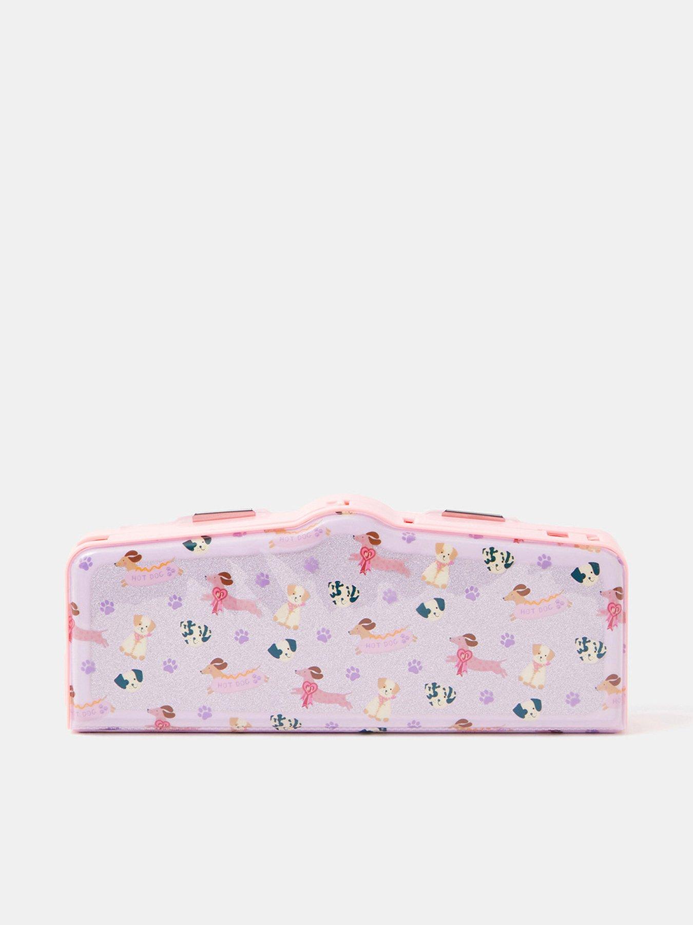 Image 1 of 2 of Accessorize Girls Dog Pop Out Pencil Case - Pink