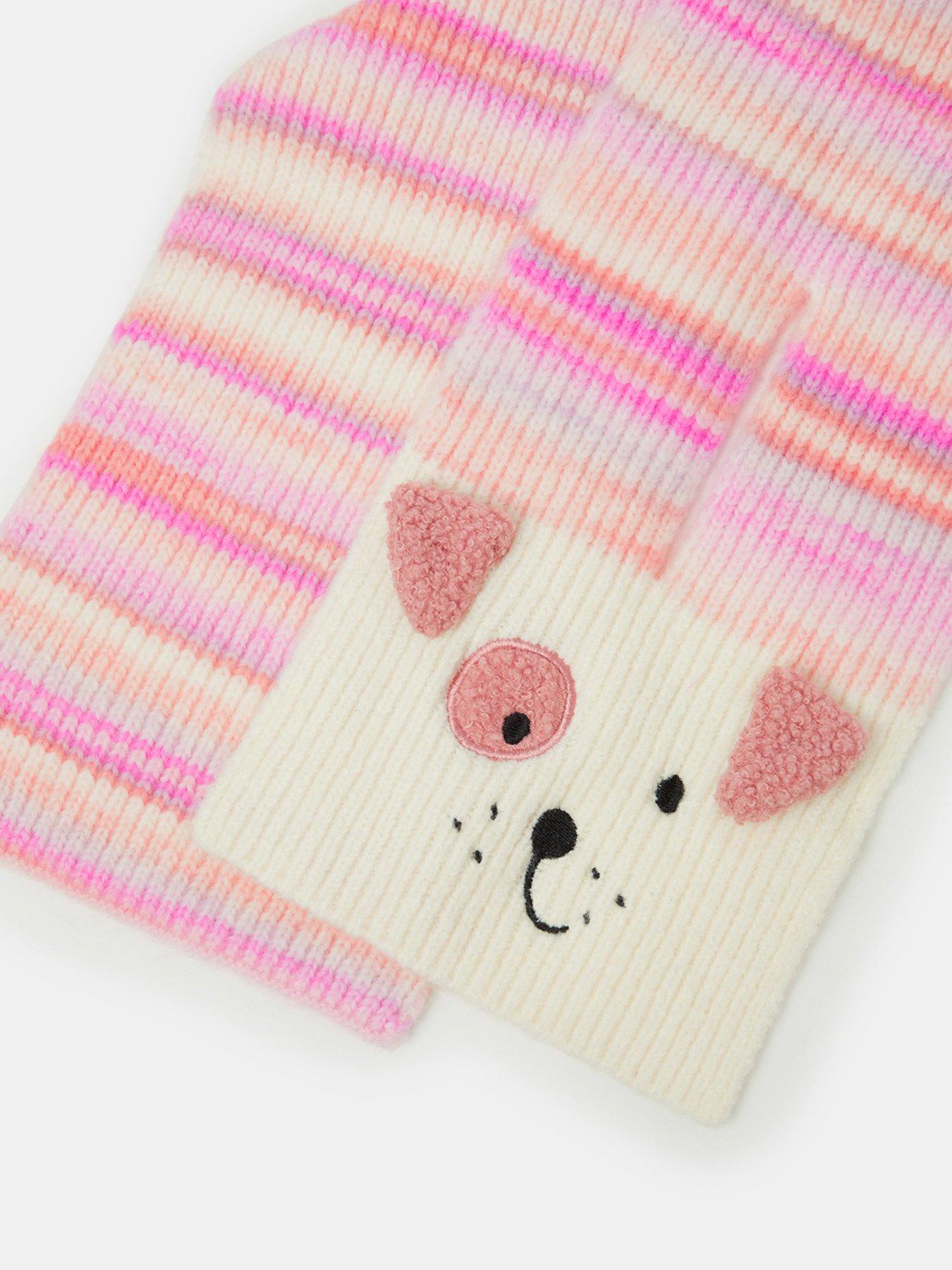 Image 2 of 2 of Accessorize Girls Ombre Dog Patch Scarf - Multi