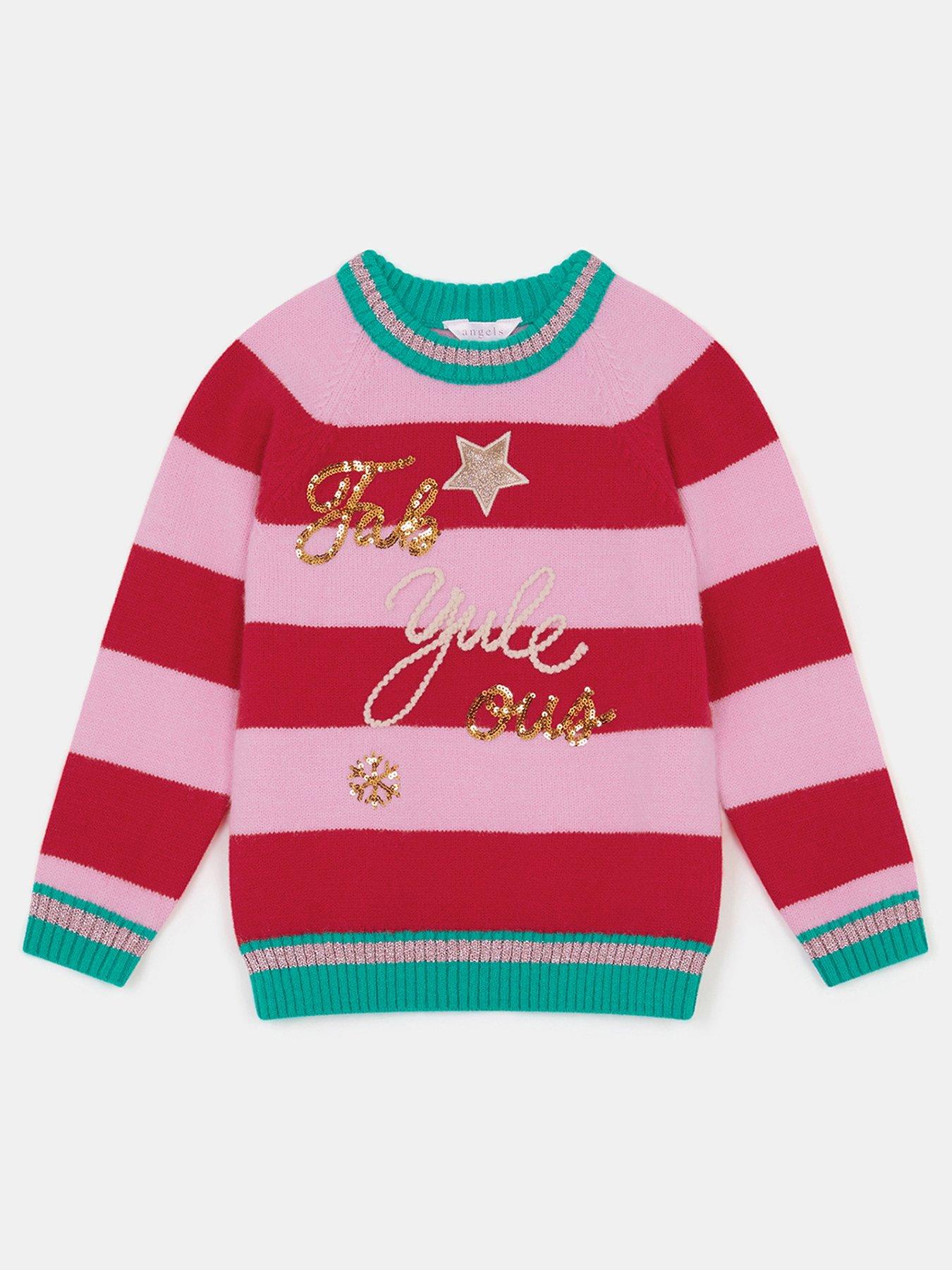 Image 1 of 3 of Accessorize Girls Fab Yule Ous Jumper - Multi