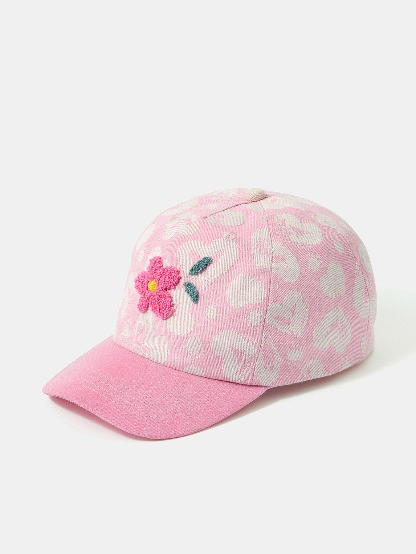 Accessorize Girls Flower Badge Cap - Pink