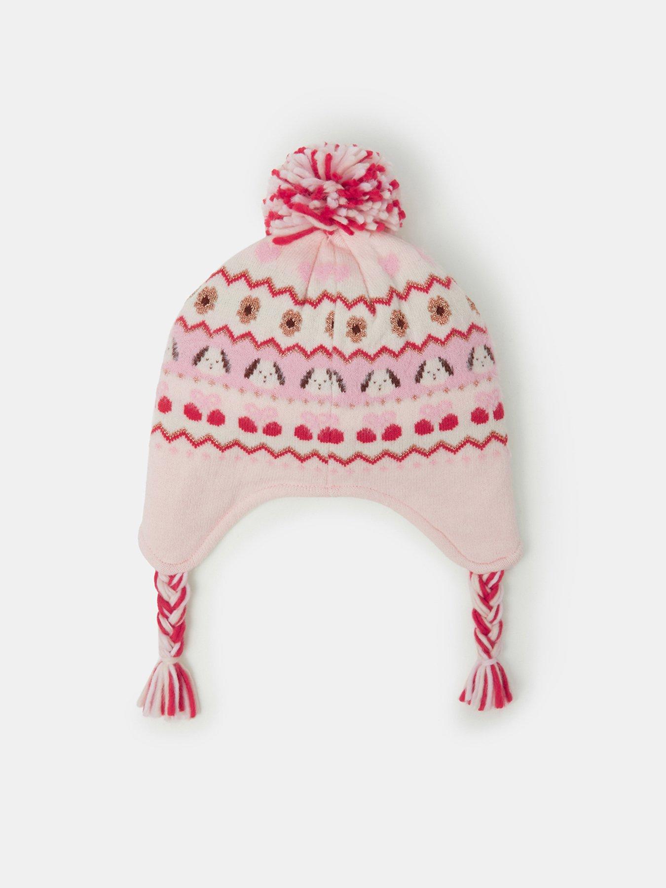Image 2 of 3 of Accessorize Girls Fairisle Trapper Pom-Pom Tassel Hat - Multi
