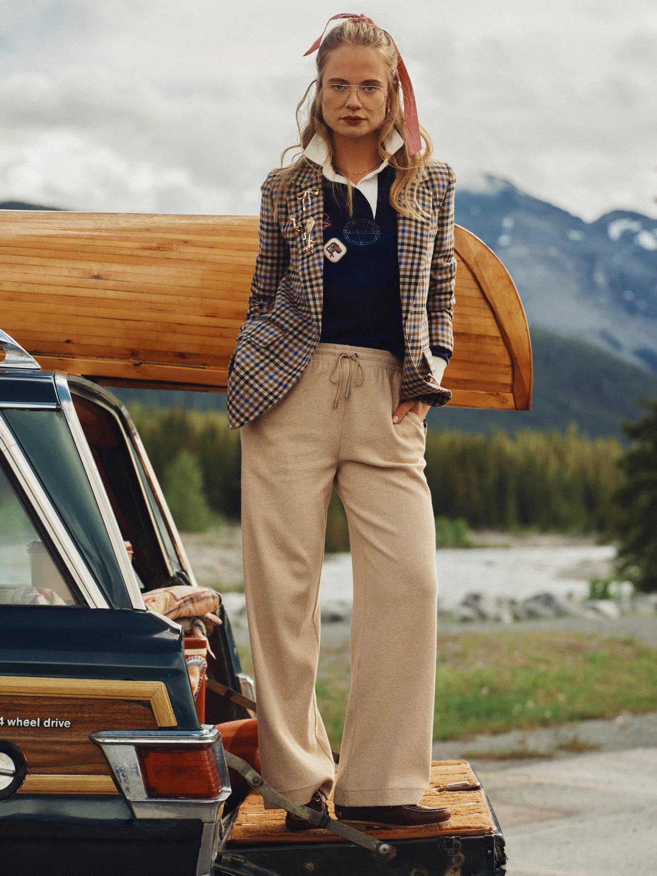 Image 7 of 7 of Joules Warm Handle Rib Jogger - Oatmarl